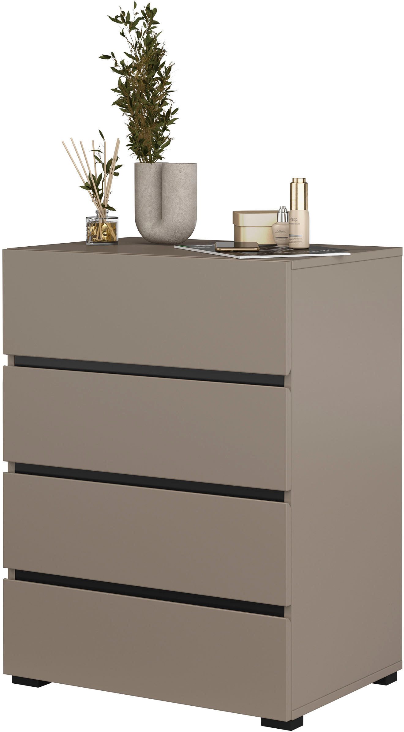 INOSIGN Kast Cross,Breedte 60 cm, moderne greeploze sideboard,4 lades
