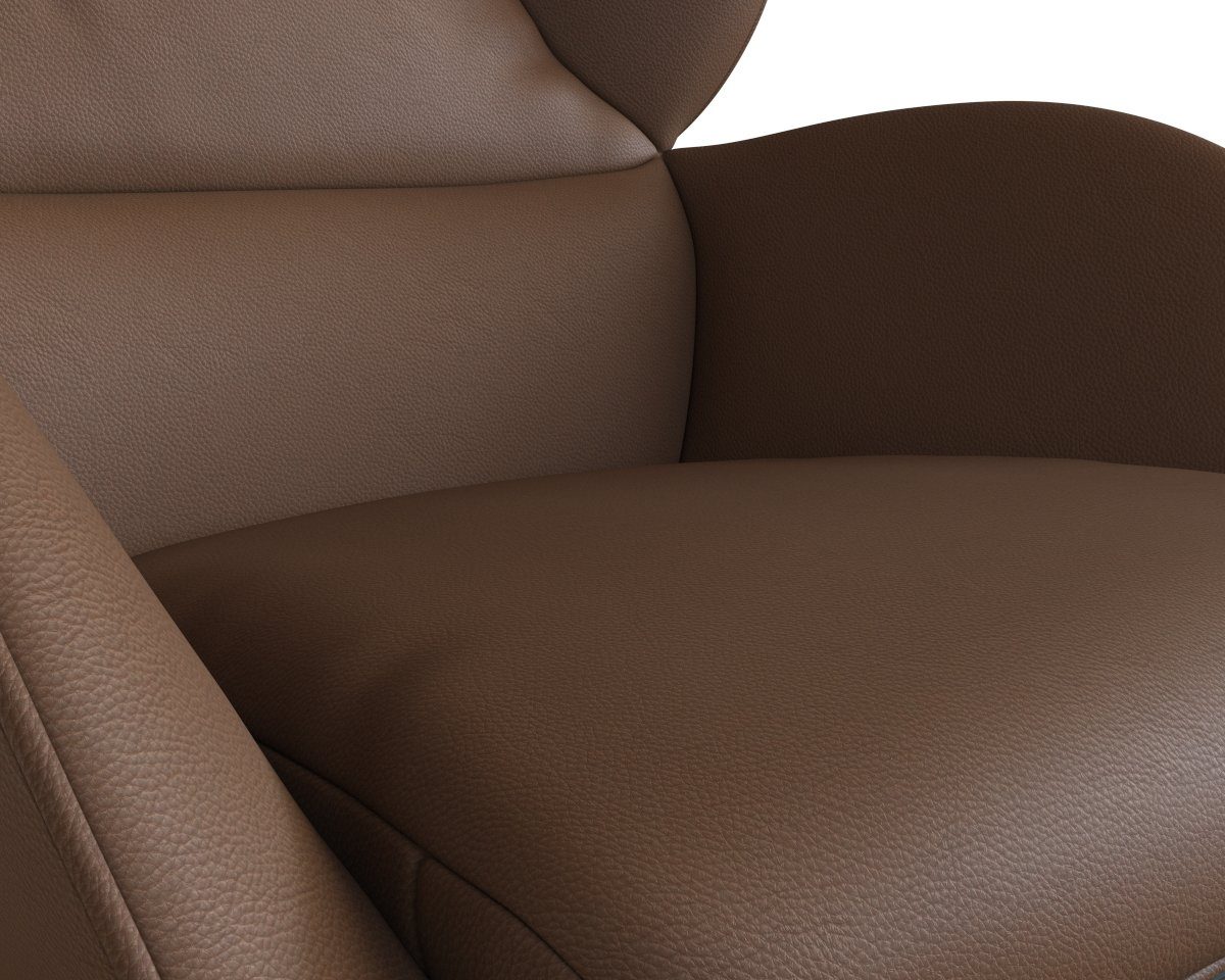 FLEXLUX Oorfauteuil Adria designstoel, loungestoel, Stijl & comfort, organische vorm, zwarte houten voet
