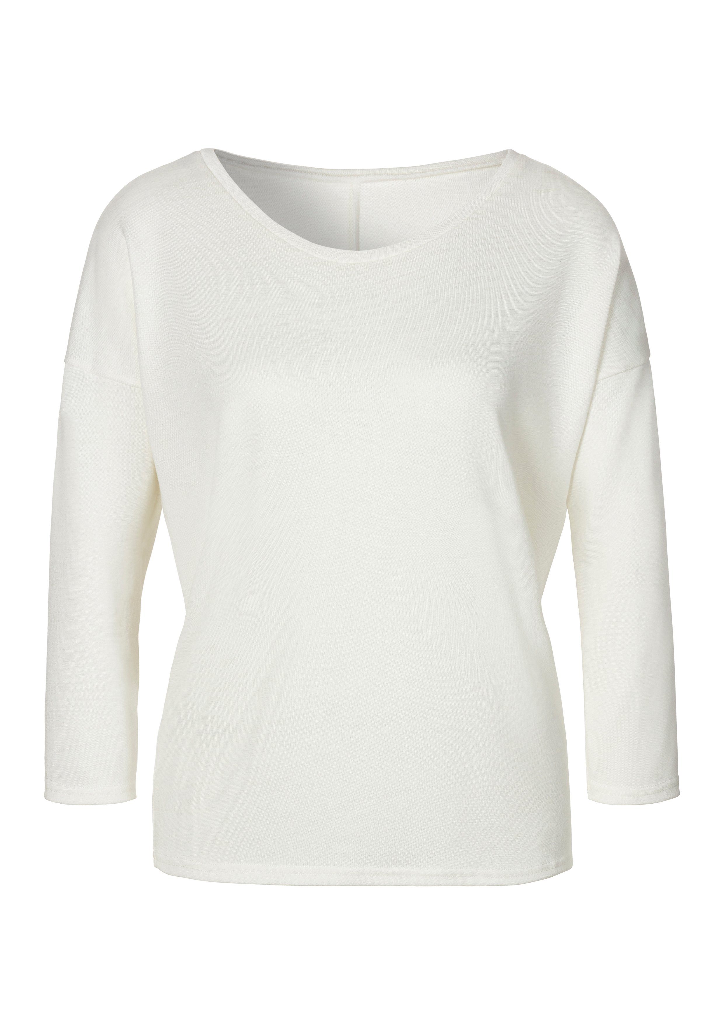 Lascana Shirt met 3/4-mouwen Van fijne brei van onderhoudsvriendelijke kwaliteit met viscose (Set van 2)