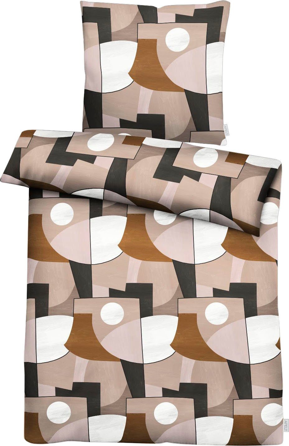 APELT Overtrekset James opvallend design-beddengoed, voor designliefhebbers voor cool design (2-delig) dekbedovertrekken roze