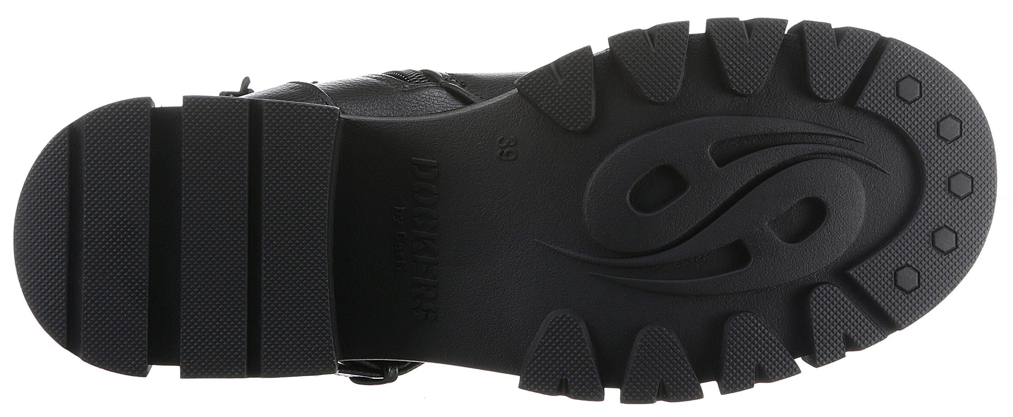 Dockers by Gerli Bikerboots met modieuze decoratieve ketting en nagels