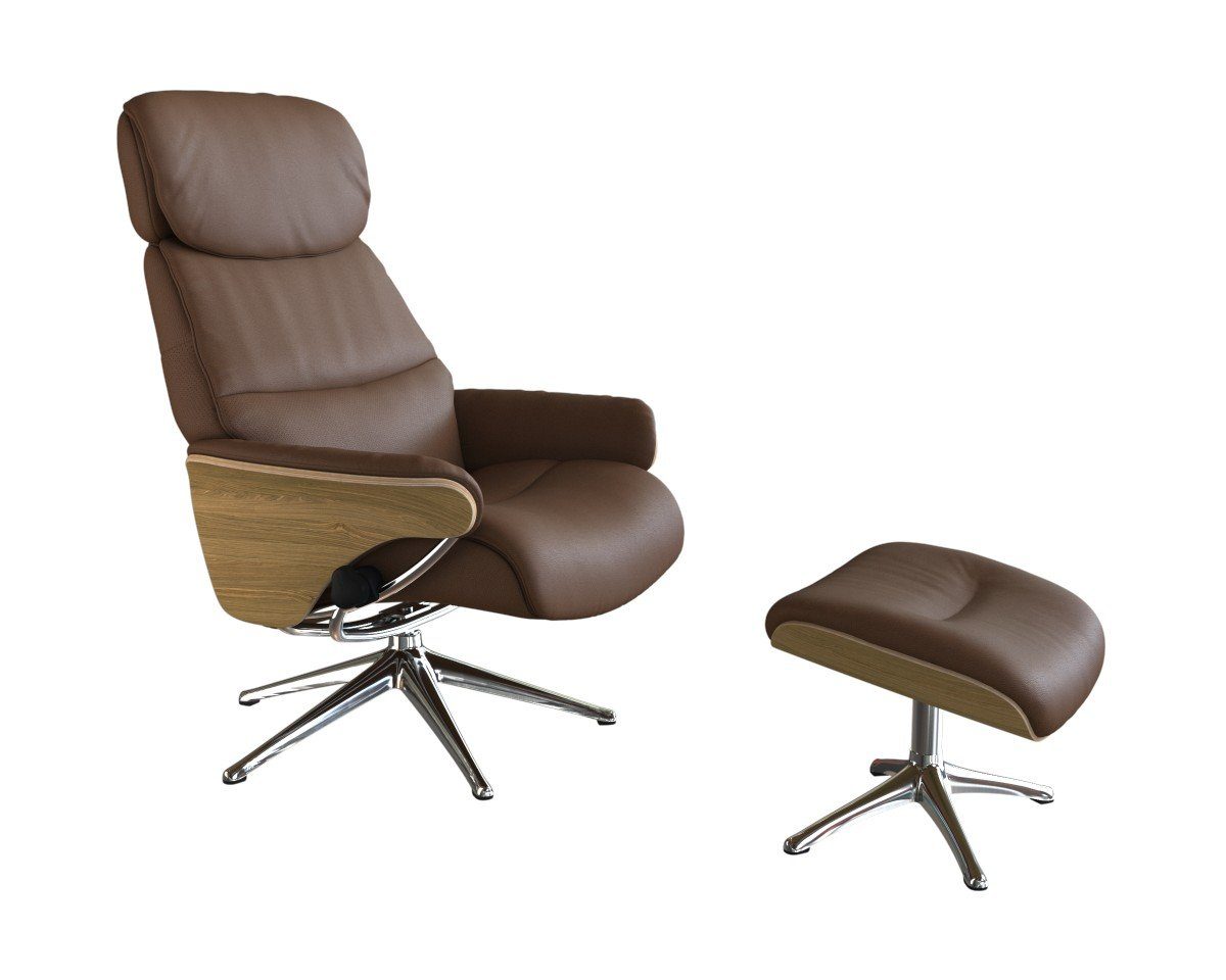 FLEXLUX Relaxfauteuil Aarhus, functionele stoel, gestoffeerde stoel, armleuning, TV-fauteuil, Relaxfunctie & hoofd- en rugverstelling, armleuning