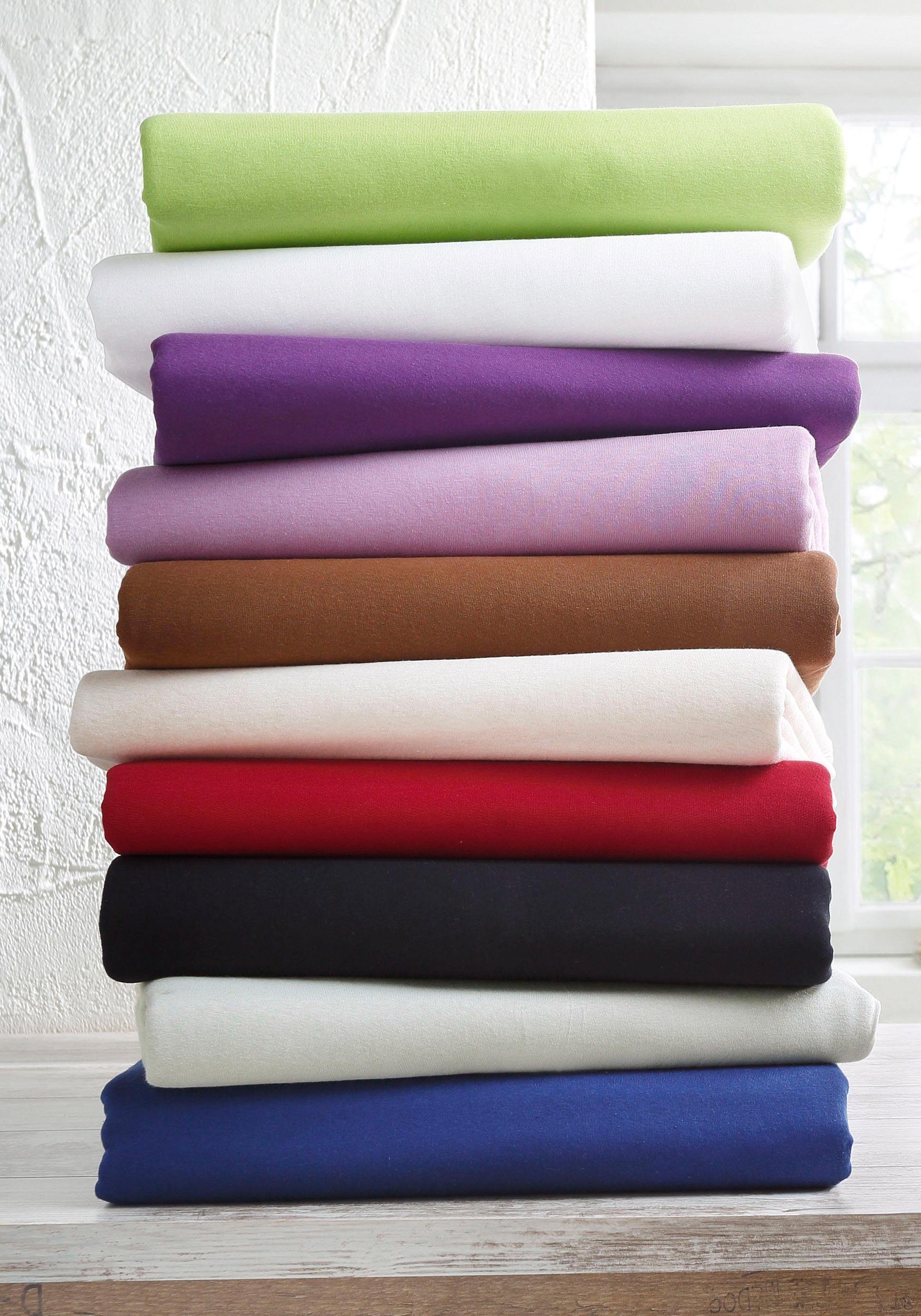 bellana Hoeslaken Mako-jersey exclusief in mt. 90x200, 140x200 of 180x200 cm van katoen, voor matrassen tot 25 cm hoogte, laken, hoeslaken (1 stuk)