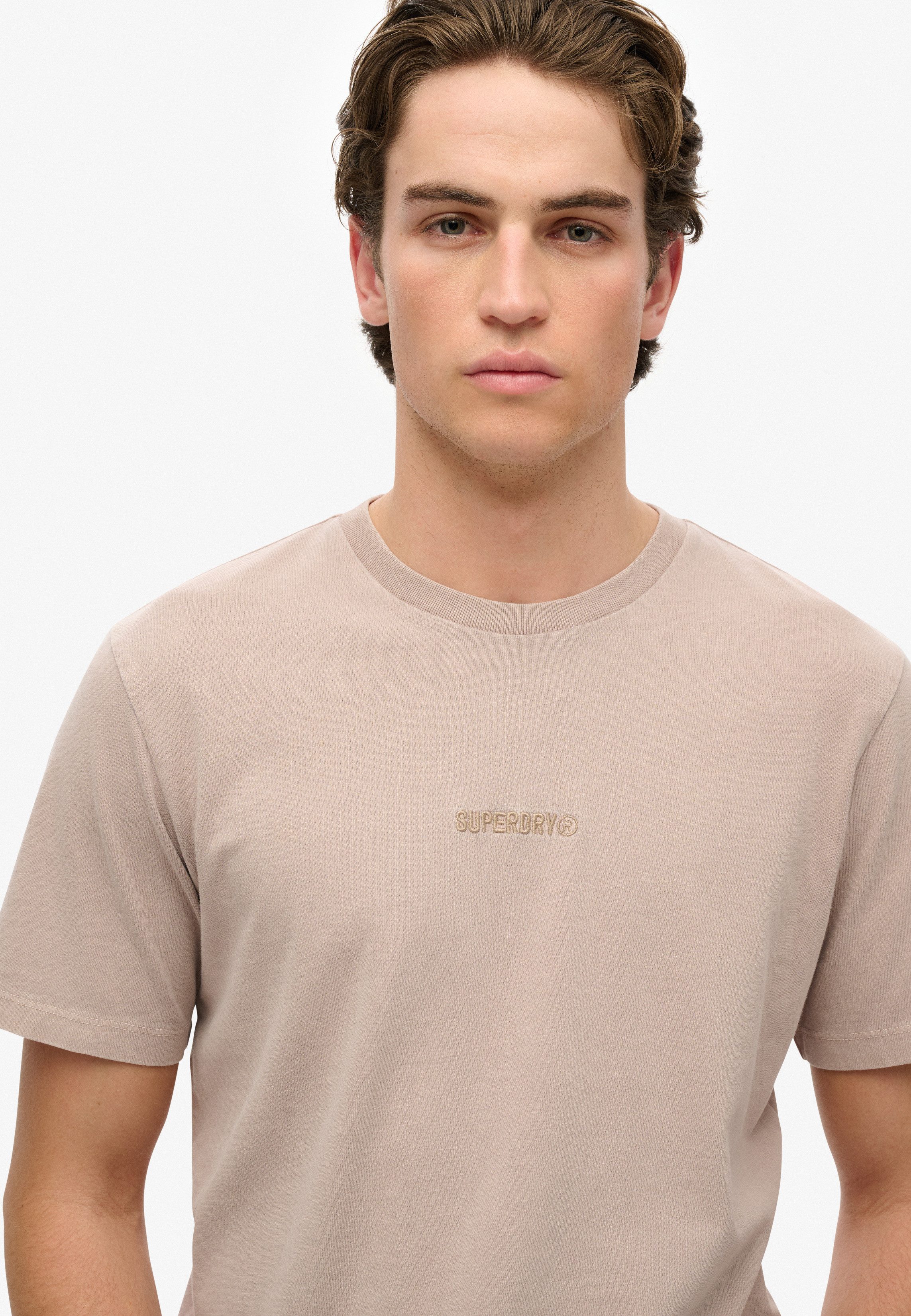 Superdry Shirt met ronde hals MICRO LOGO T SHIRT