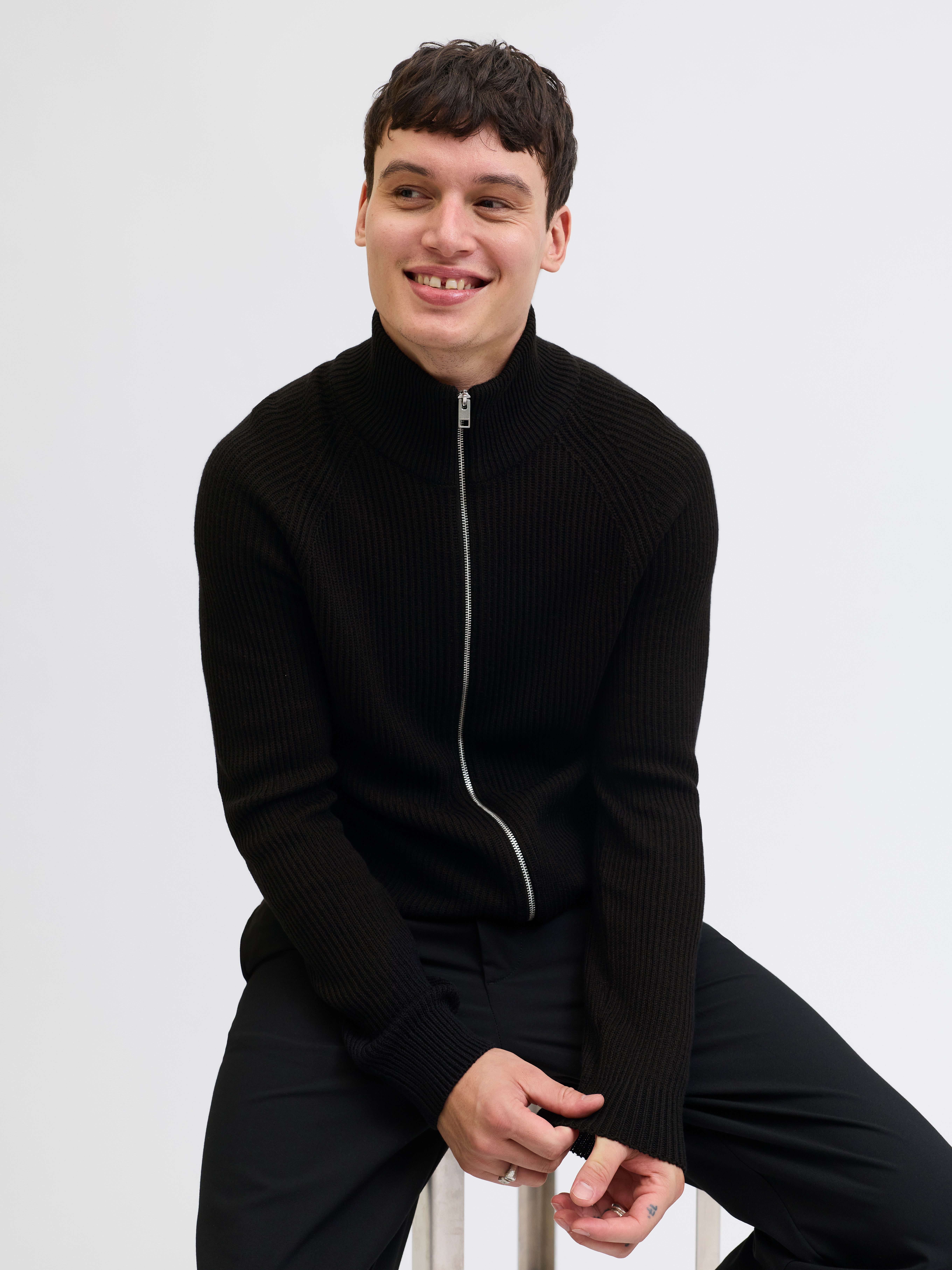 Jack & Jones Vest JJPANNEL KNIT ZIP CARDIGAN AW25