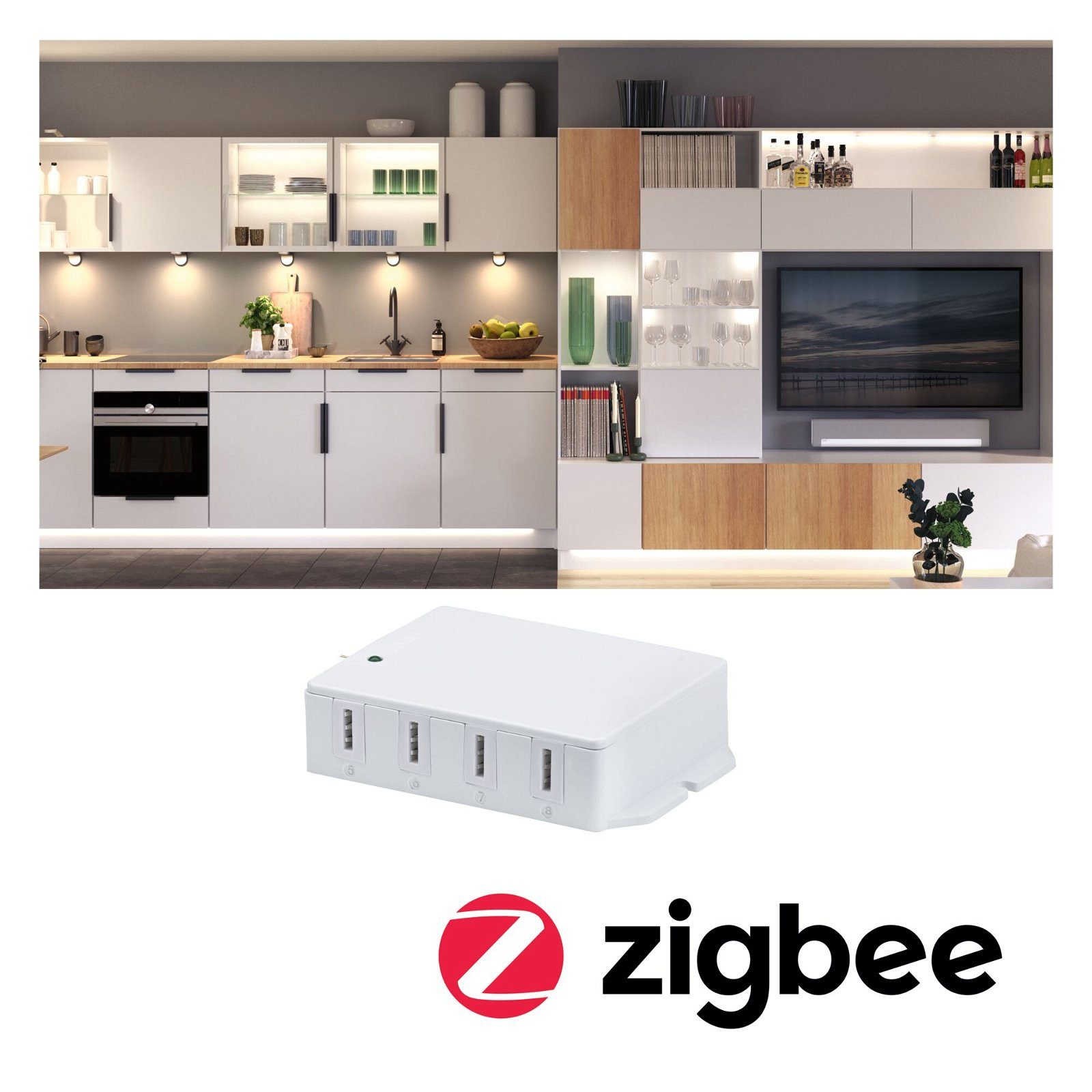 Paulmann Verlichting voor onderkast Clever Connect ZigBee verbindingsdoos + poort 12V DC wit (1 stuk)