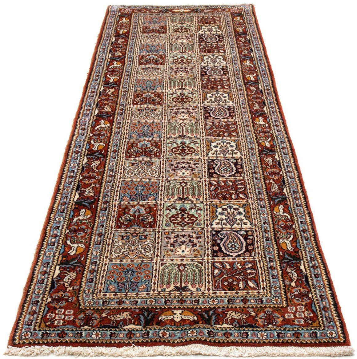 morgenland Hoogpolige loper Moud medaillon beige 287 x 82 cm Uniek exemplaar met certificaat