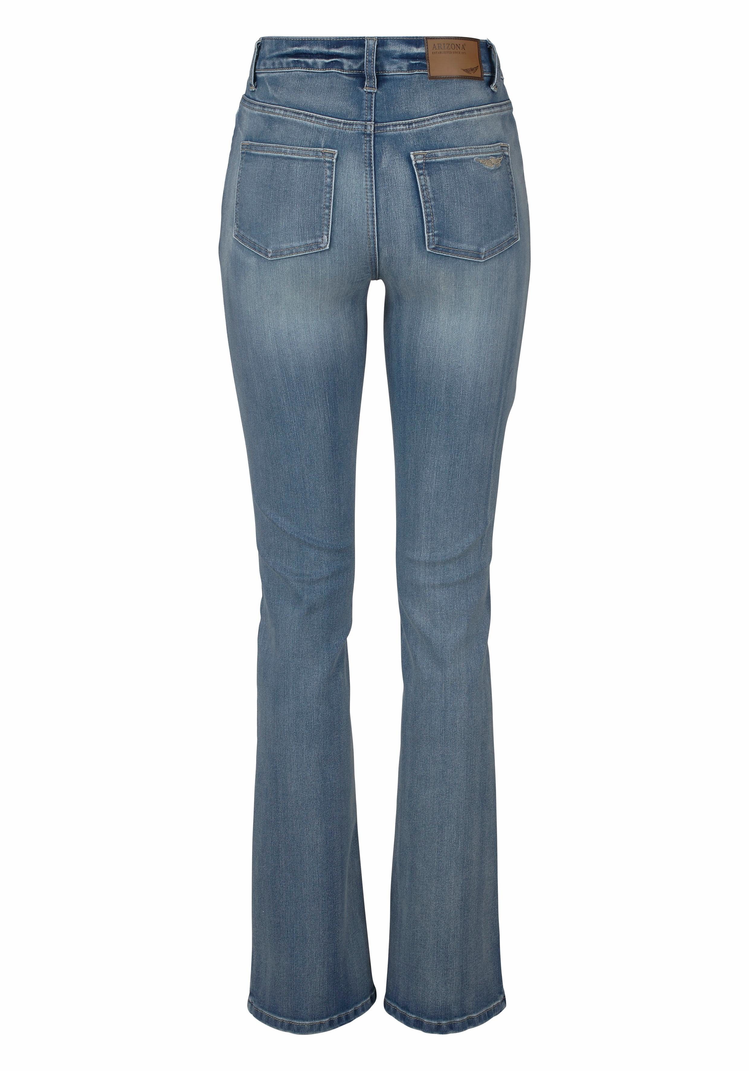 Arizona Bootcut jeans Baby Bootcut licht uitlopende broekspijpen, hoge taille