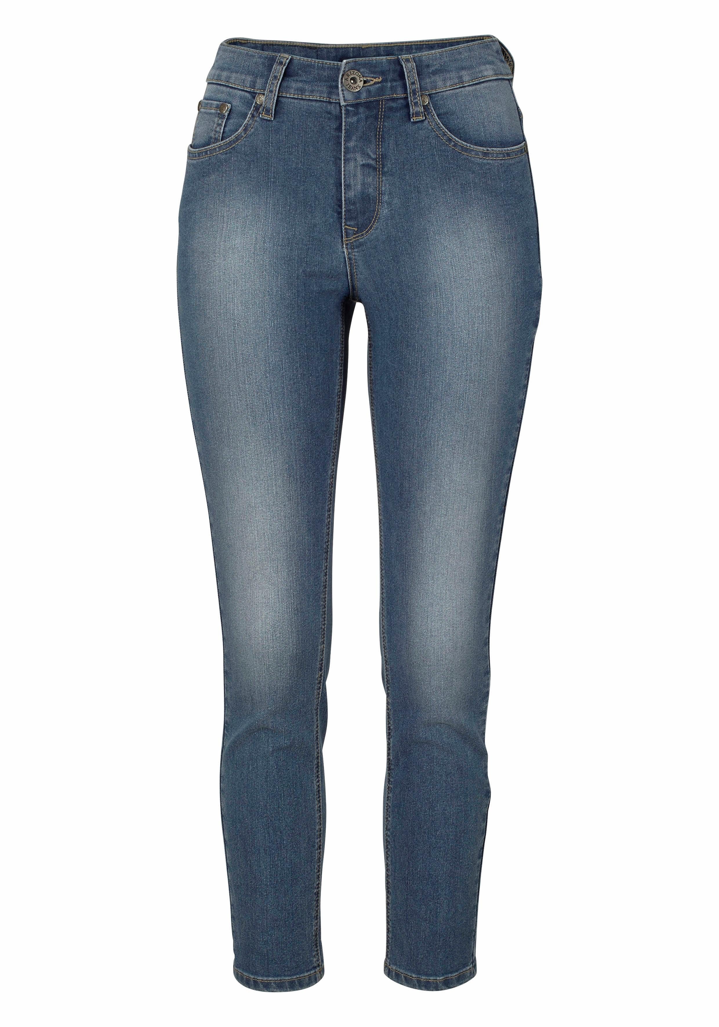 Arizona 7/8 jeans Shaping strak, skinny jeans, used-wassing, high-waist, 7/8-lengte
