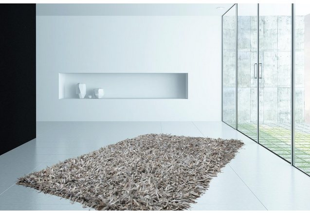 Uniek vloerkleed, KAYOOM, »Terence 310«, hoogte 50 mm, leer, met de hand geweven Uniek vloerkleed, KAYOOM, »Terence 310«, hoogte 50 mm, leer, met de hand geweven