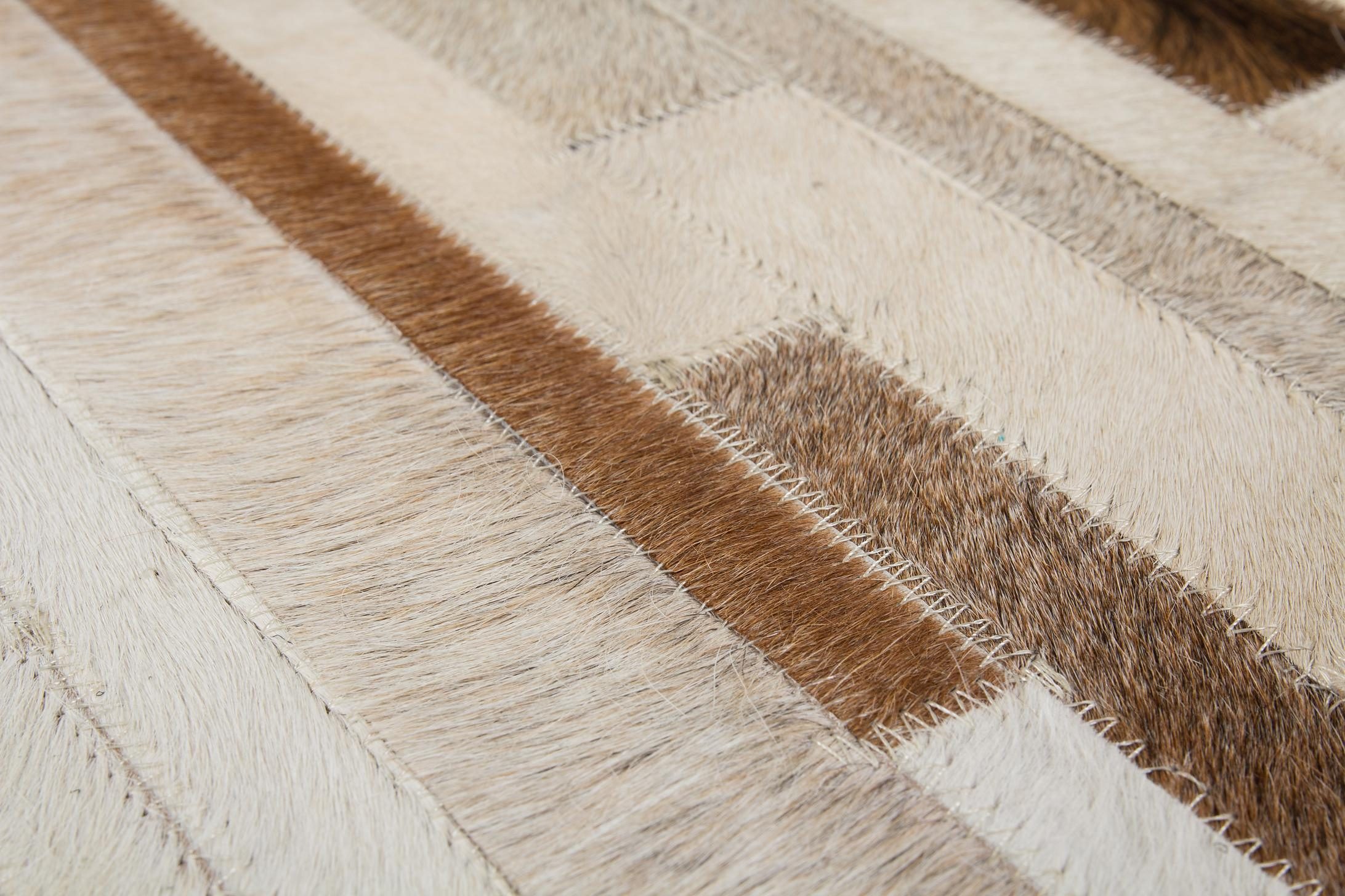 Kayoom Vachtvloerkleed Lavish 110 Patchwork echt leer bont, woonkamer