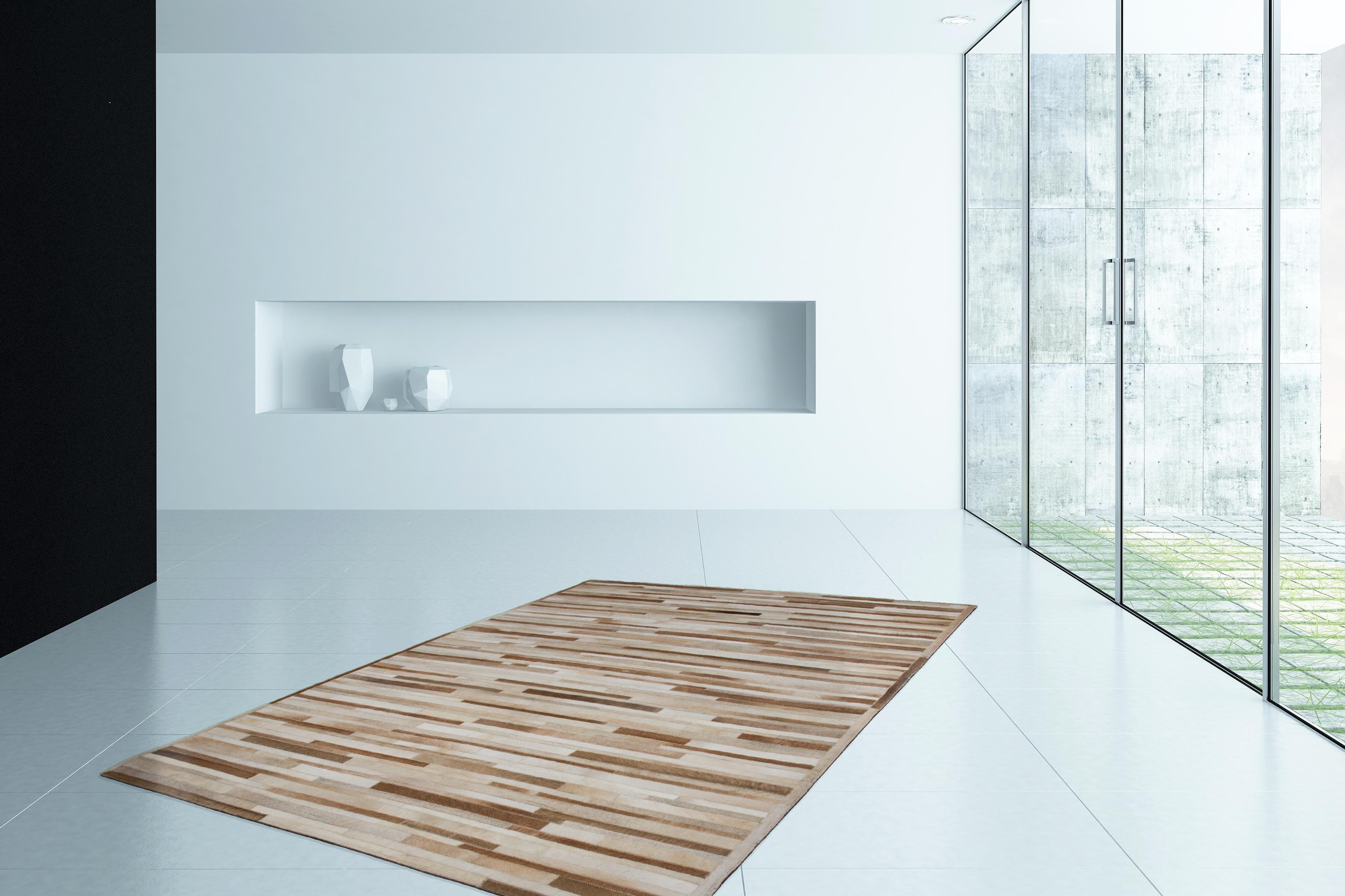 Kayoom Vachtvloerkleed Lavish 110 Patchwork echt leer bont, woonkamer