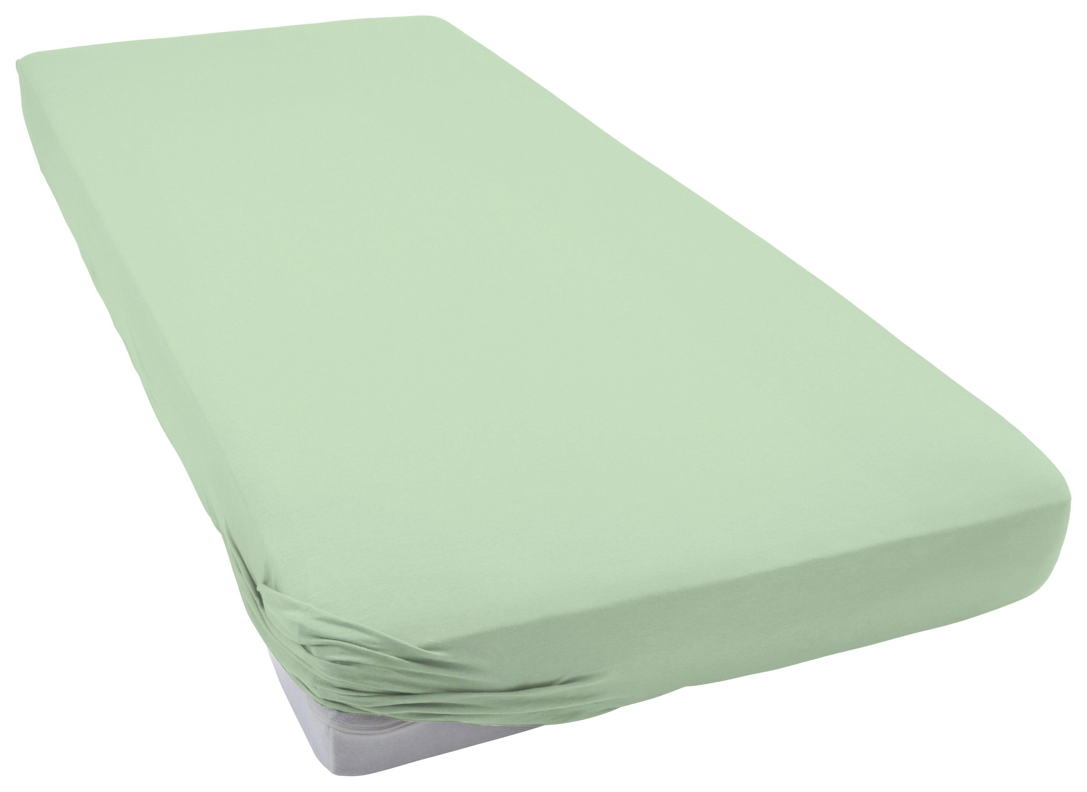 Janine Hoeslaken MAKO-FEINJERSEY 5007 gemaakt van 100% katoen, voor matrassen tot 26 cm hoog (1 stuk) hoeslakens groen