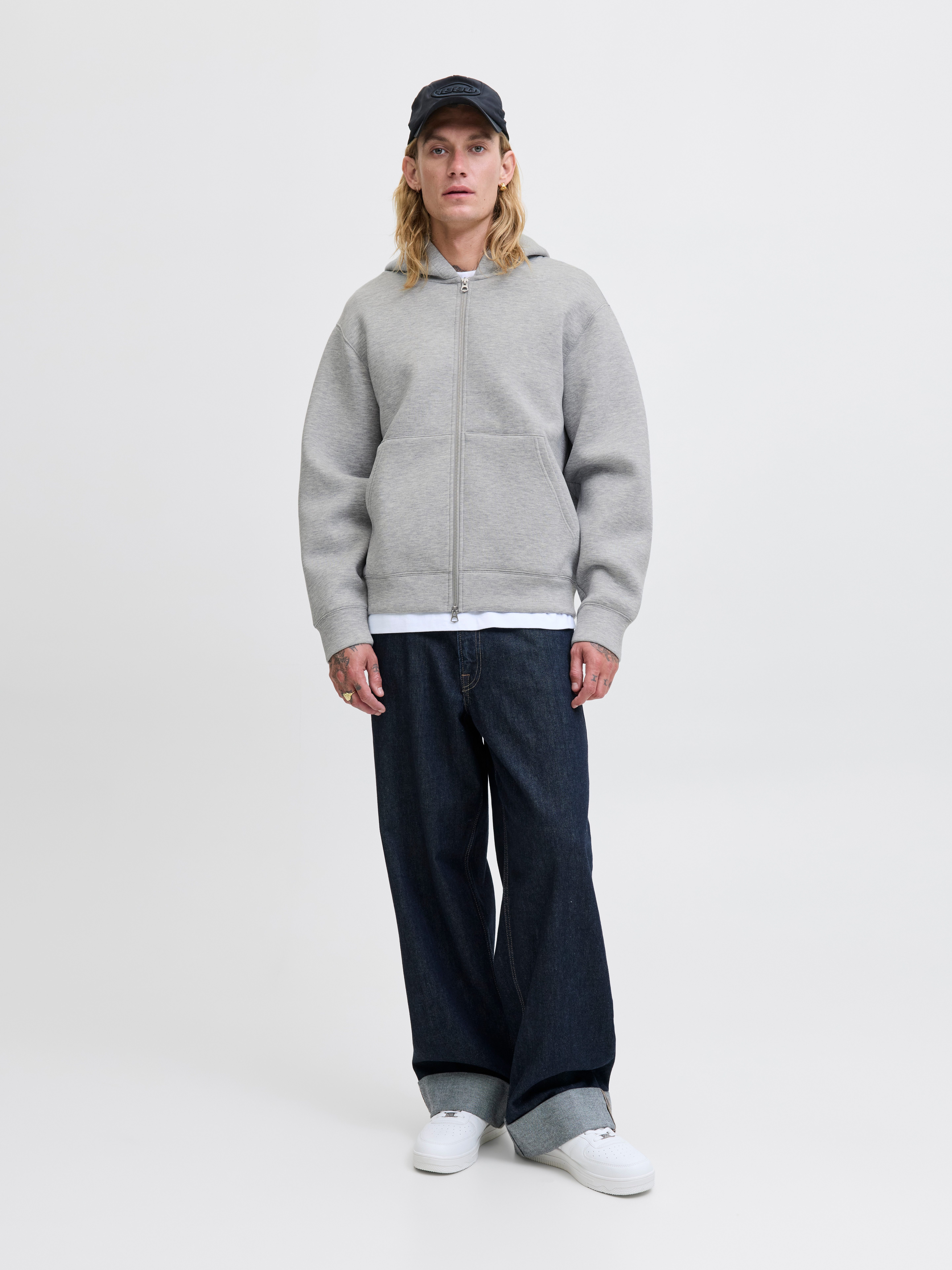 Jack & Jones Hoodie JCOCOVER SCUBA SWEAT ZIP HOOD NOOS