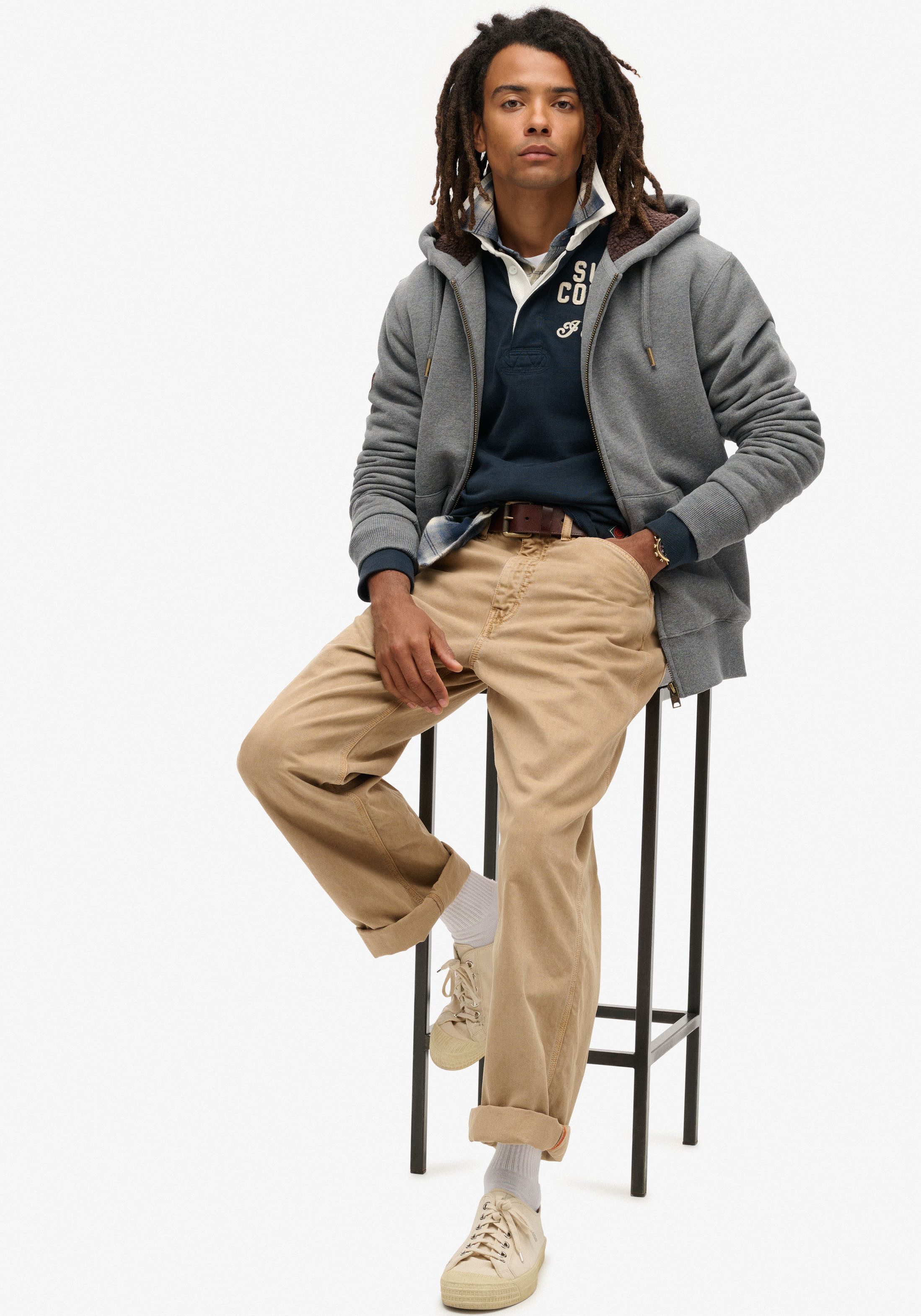 Superdry Capuchonsweatvest Borg Lined Ziphood