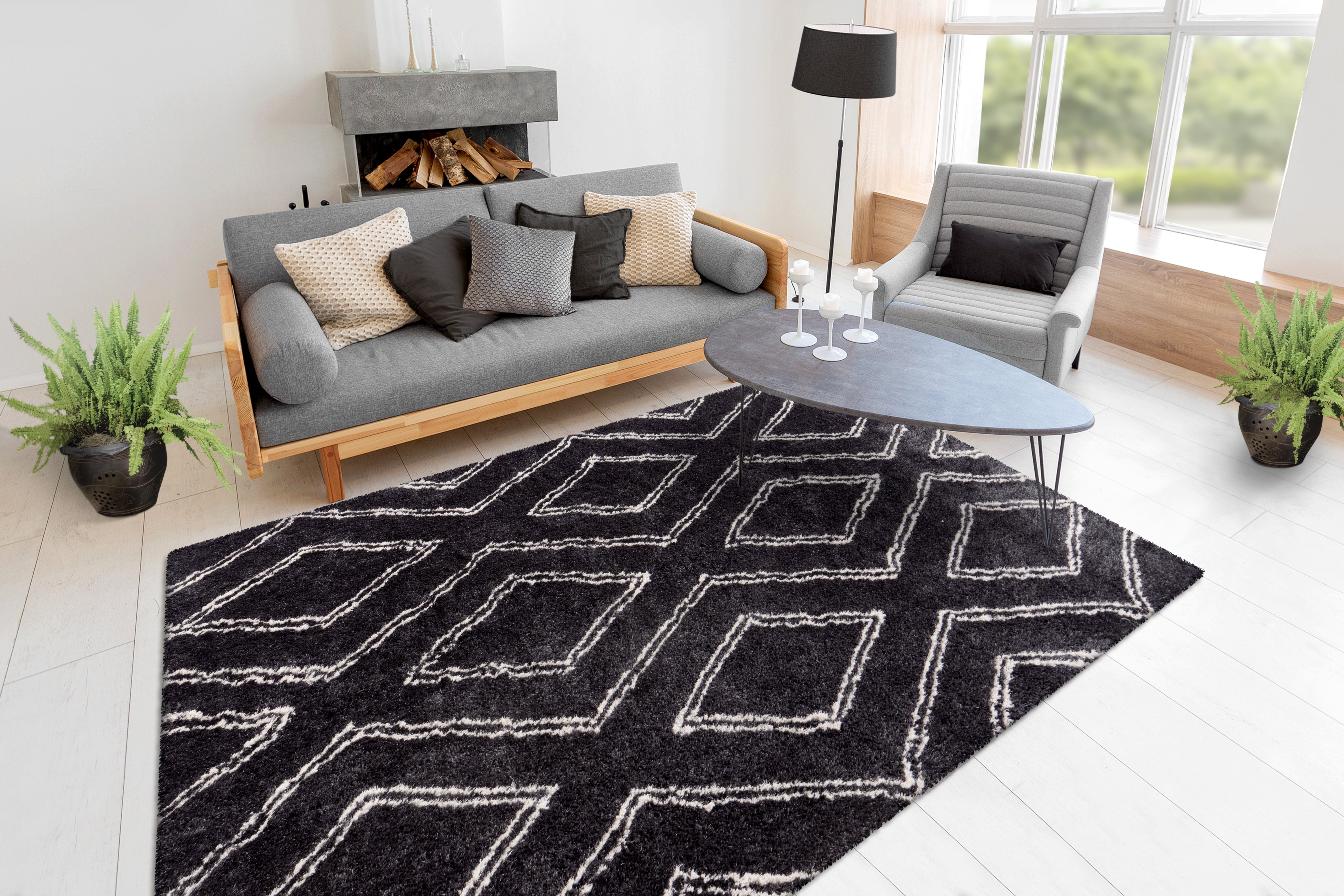 me gusta Vloerkleed Orlando 225 Zachte hoogpolige tapijt, subtiel ontworpen, geschikt voor vloerverwarming