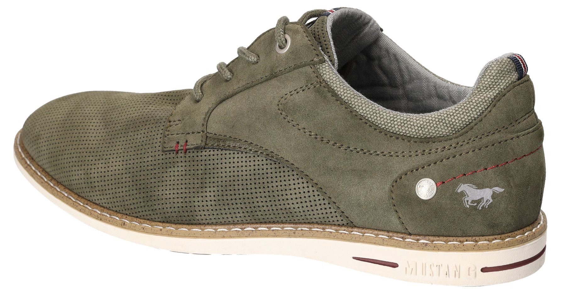 Mustang Shoes Veterschoenen , vrijetijdsschoen, lage schoen, veterschoen met perforatie