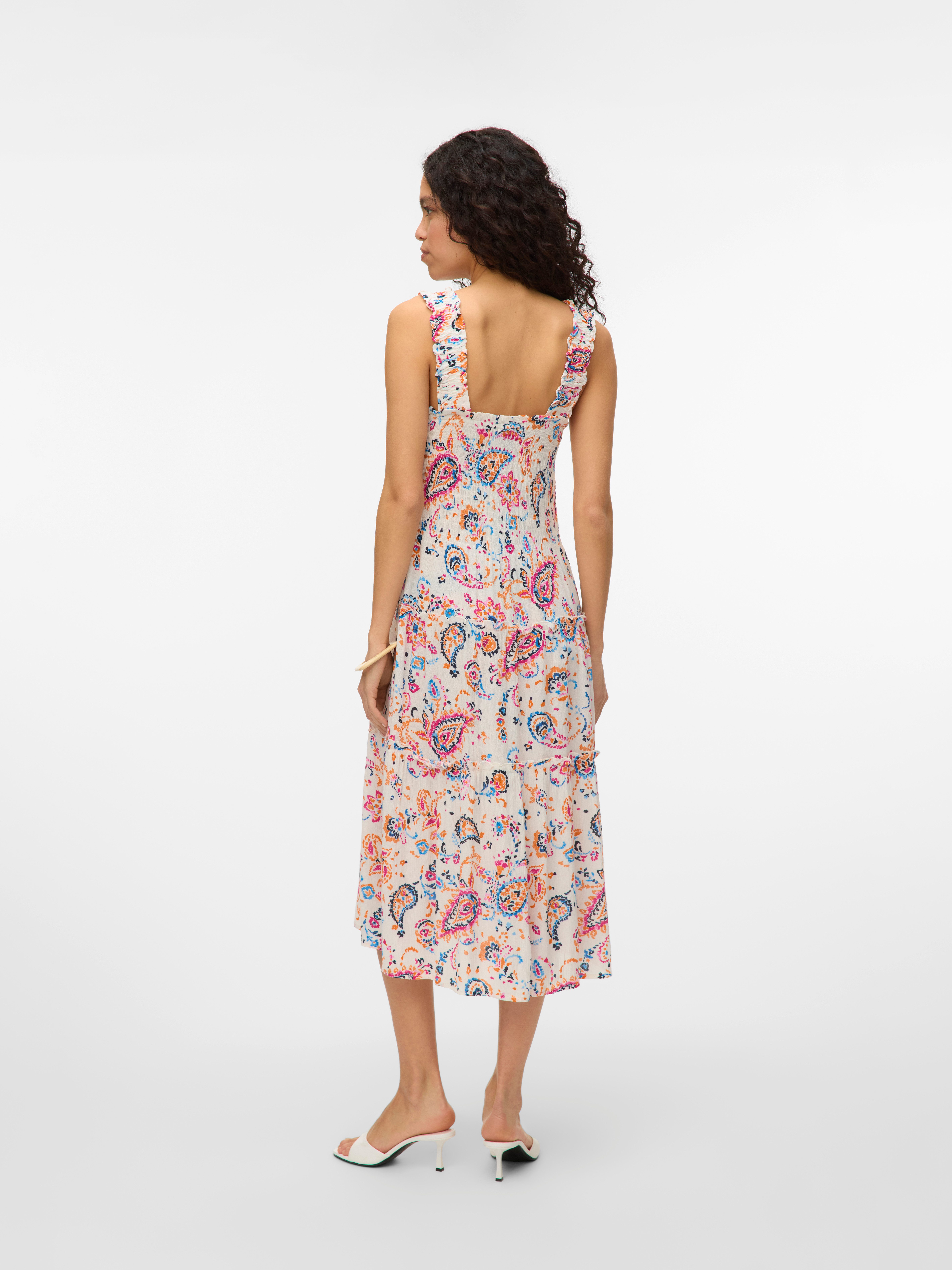 Vero Moda Zomerjurk VMMENNY SL SMOCK CALF DRESS WVN GA
