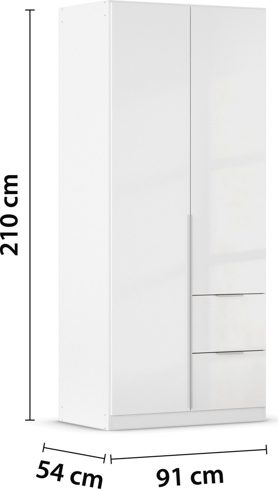 rauch Draaideurkast Kledingkast kast garderobe AGORDO met decor- of hoogglansfront