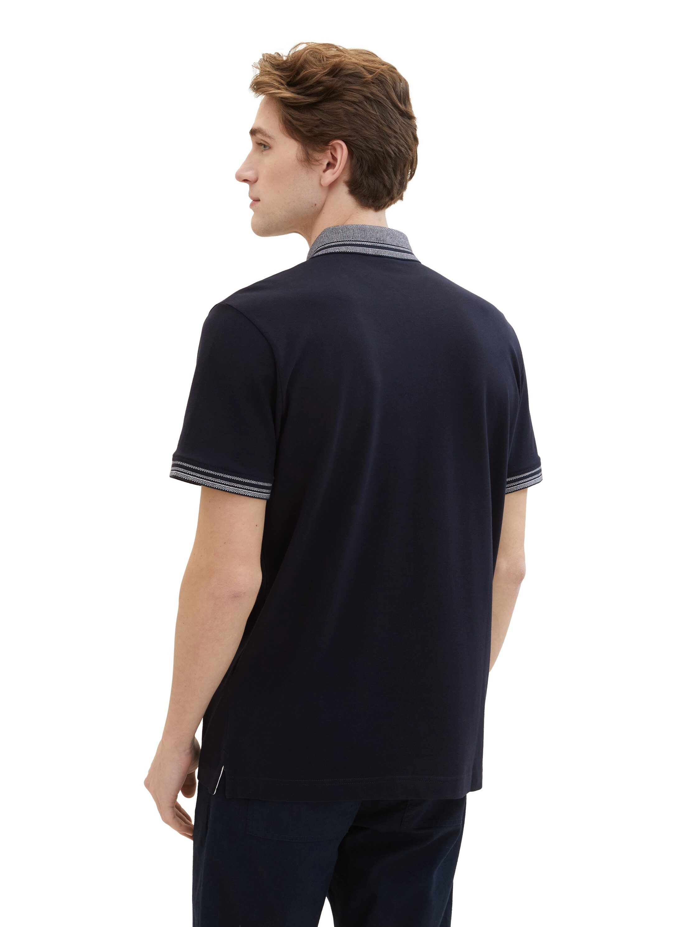 Tom Tailor Poloshirt met logo opschrift op borsthoogte