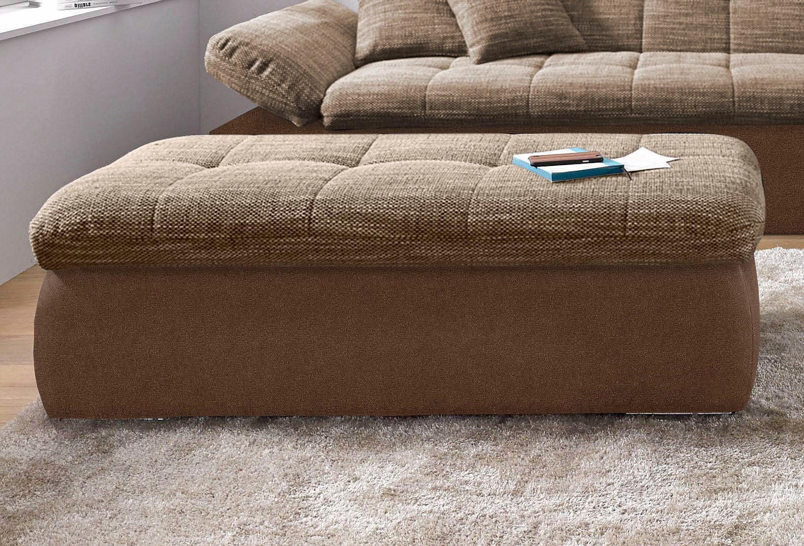 DOMO collection Hocker Moric inclusief opbergruimte hockers maat Microvezel PRIMABELLE /structuur bruin