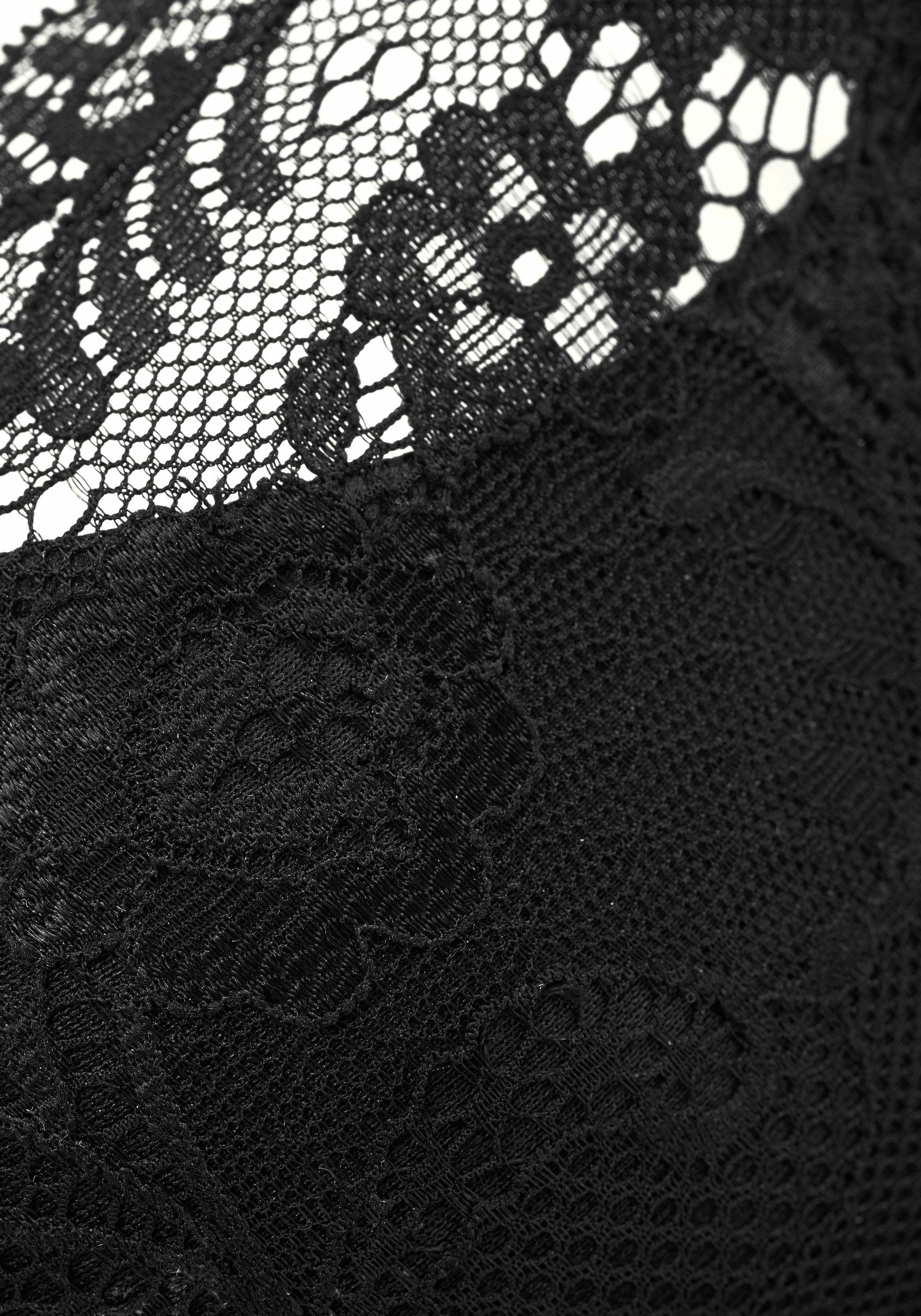 Lascana Bustier Push-up-bh van gebloemd kant, dessous