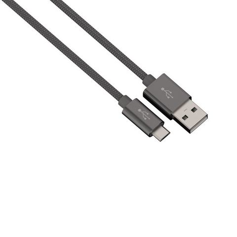 Otto - Hama Hama Alunylon synchrokabel micro-USB-USB 1m antraciet Otto - Hama Hama Alunylon synchrokabel micro-USB-USB 1m antraciet
