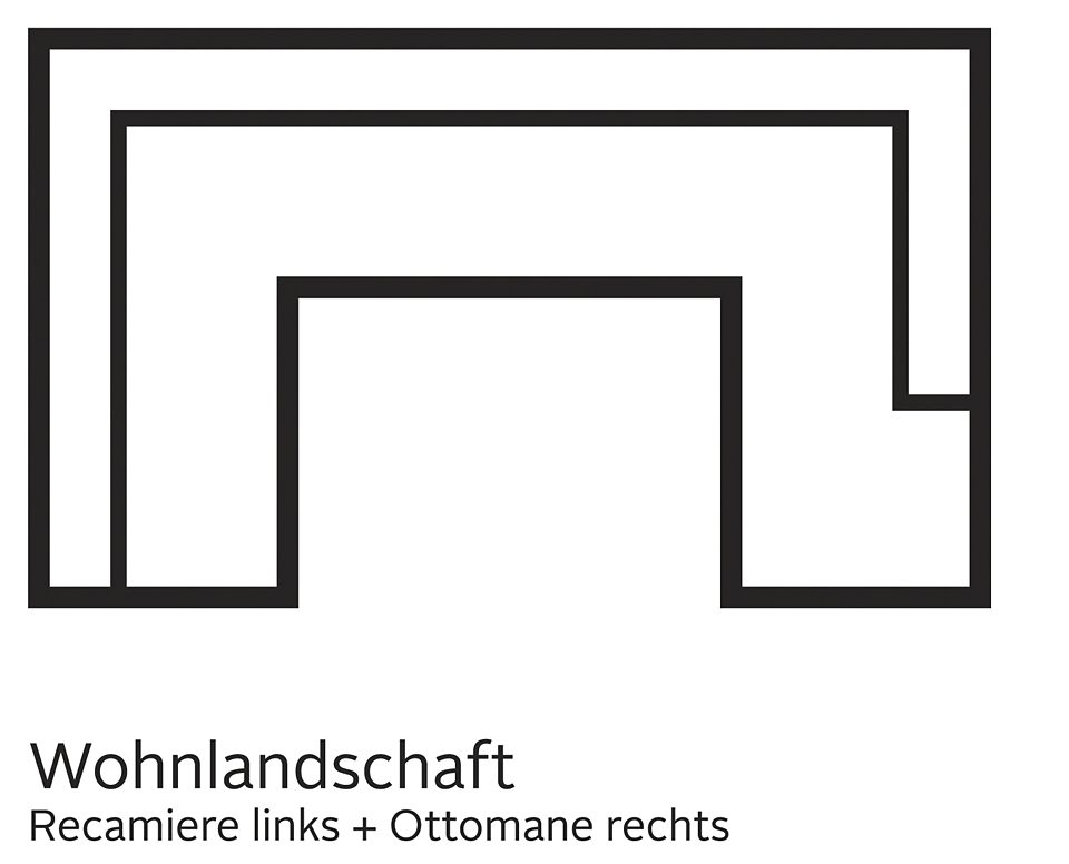 TRENDMANUFAKTUR Zithoek Indie, geweldig zitcomfort, uitgebreide detailafwerking, U-vorm