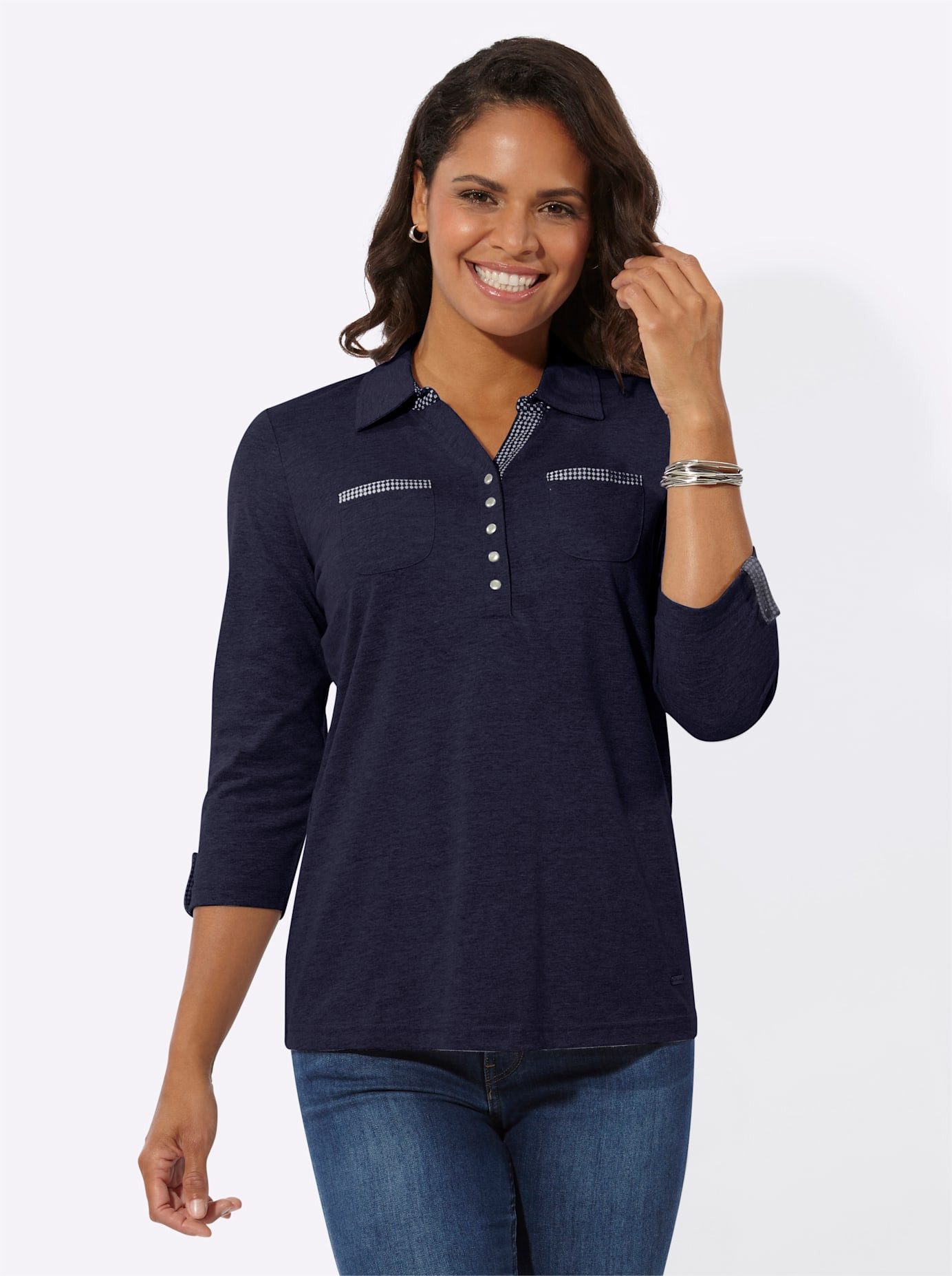 Casual Looks Poloshirt (1-delig) dames polo's maat 38 blauw