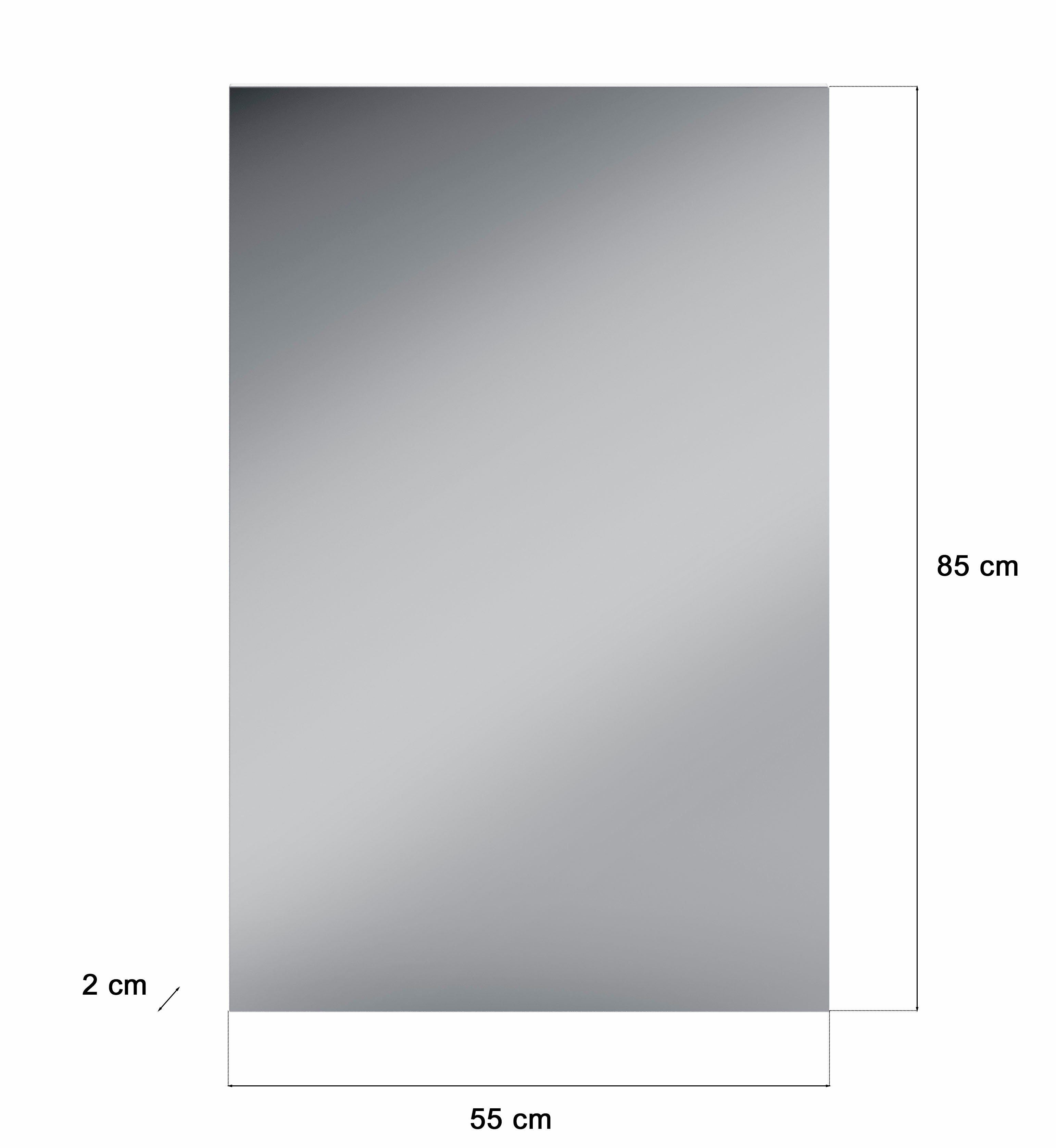 INOSIGN Garderobespiegel Malmö, Hoogte 85 cm, kaderloze uitstraling, hoogwaardig spiegelglas