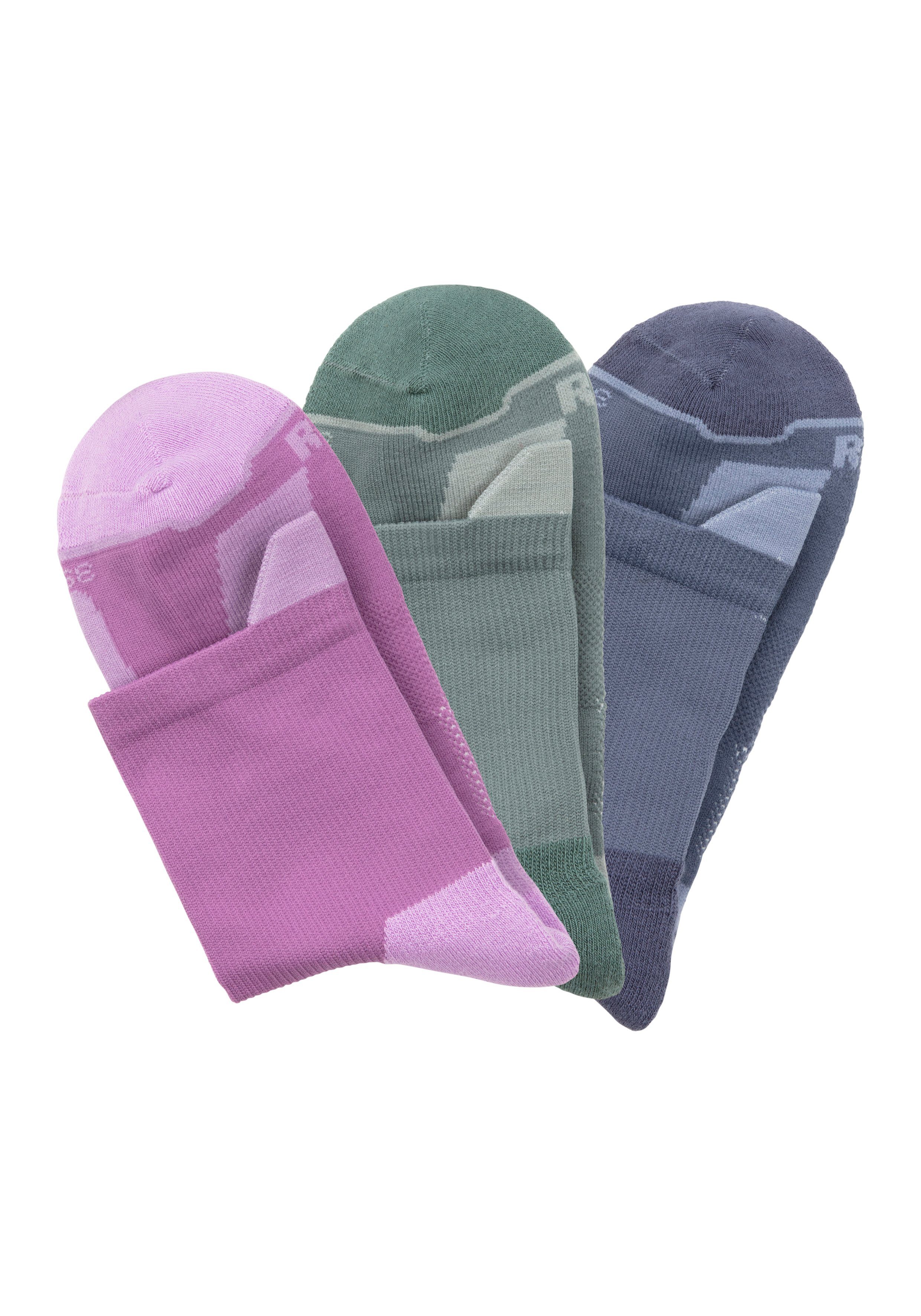 active by Lascana Wandelsokken met versterkte belastingzones (set, 3 paar)