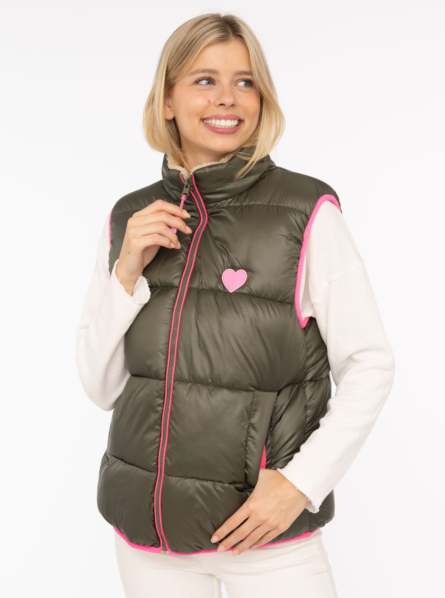 Zwillingsherz Reversible-gilet "Teddy Wendbar"
