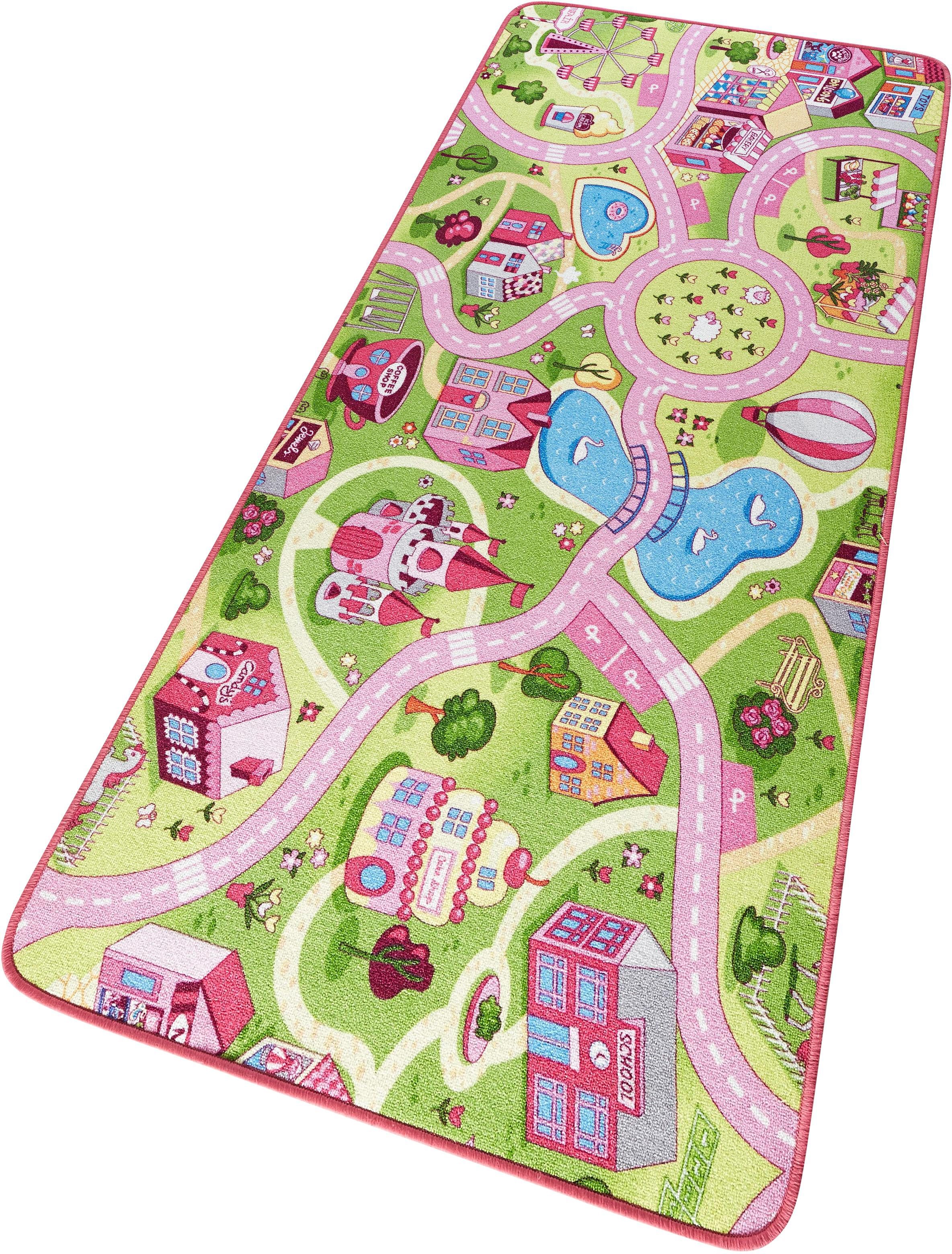HANSE Home Kindervloerkleed Sweettown Korte pool, straten-speelkleed, speelmat, kinderkamer