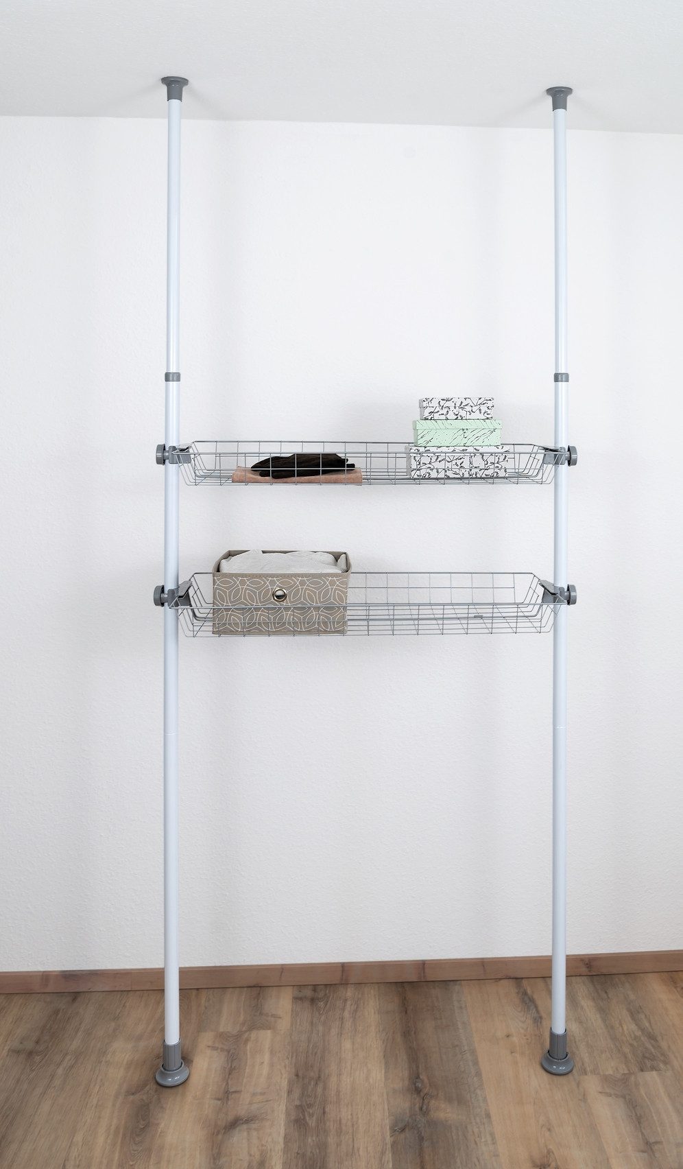WENKO Organizer Model Herkules Draadmanden van staal, uitbreiding voor het telescoop-systeem Herkules (set, 2-delig)