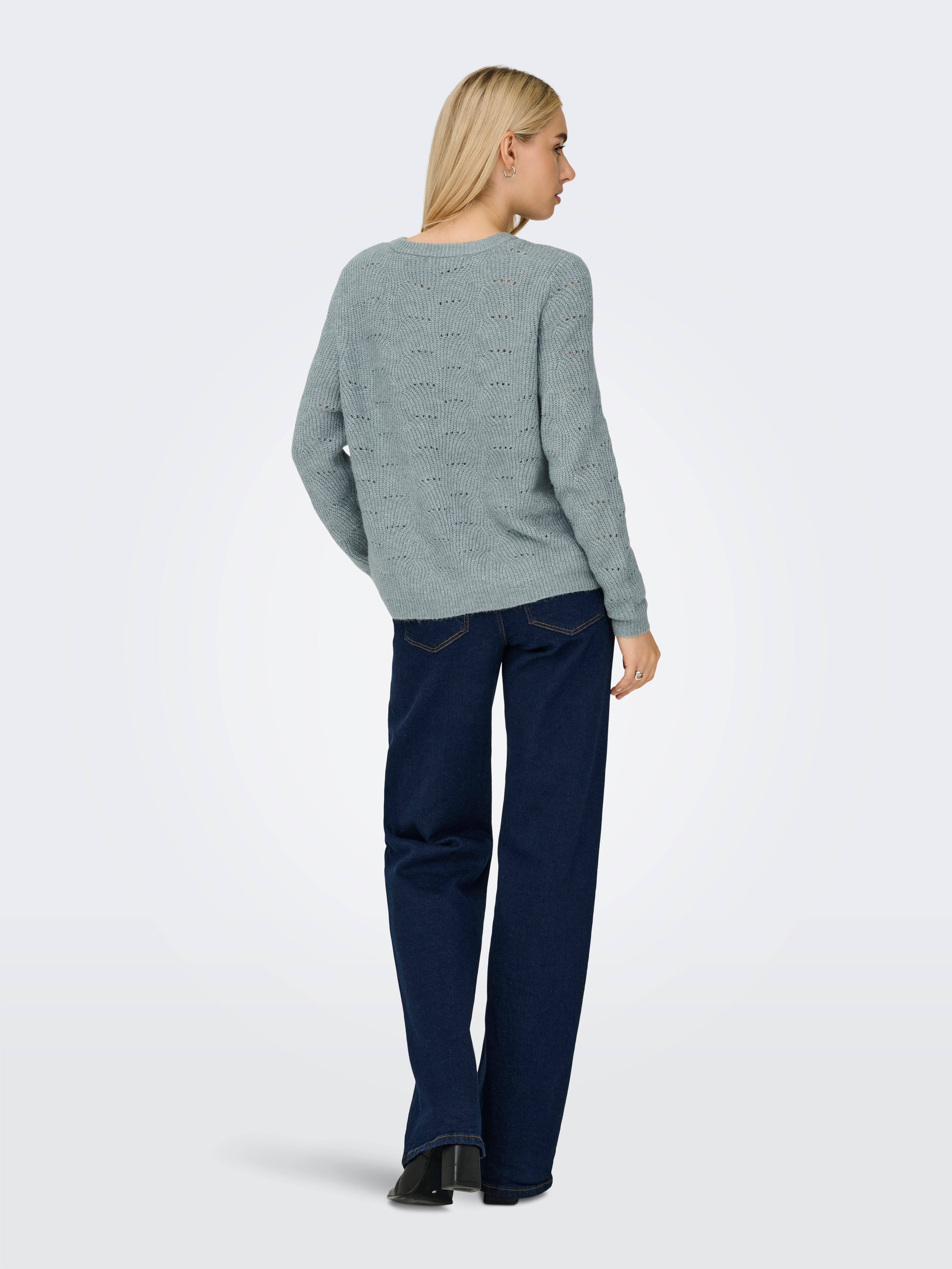 Only Trui met ronde hals ONLLOLLI L/S PULLOVER KNT NOOS