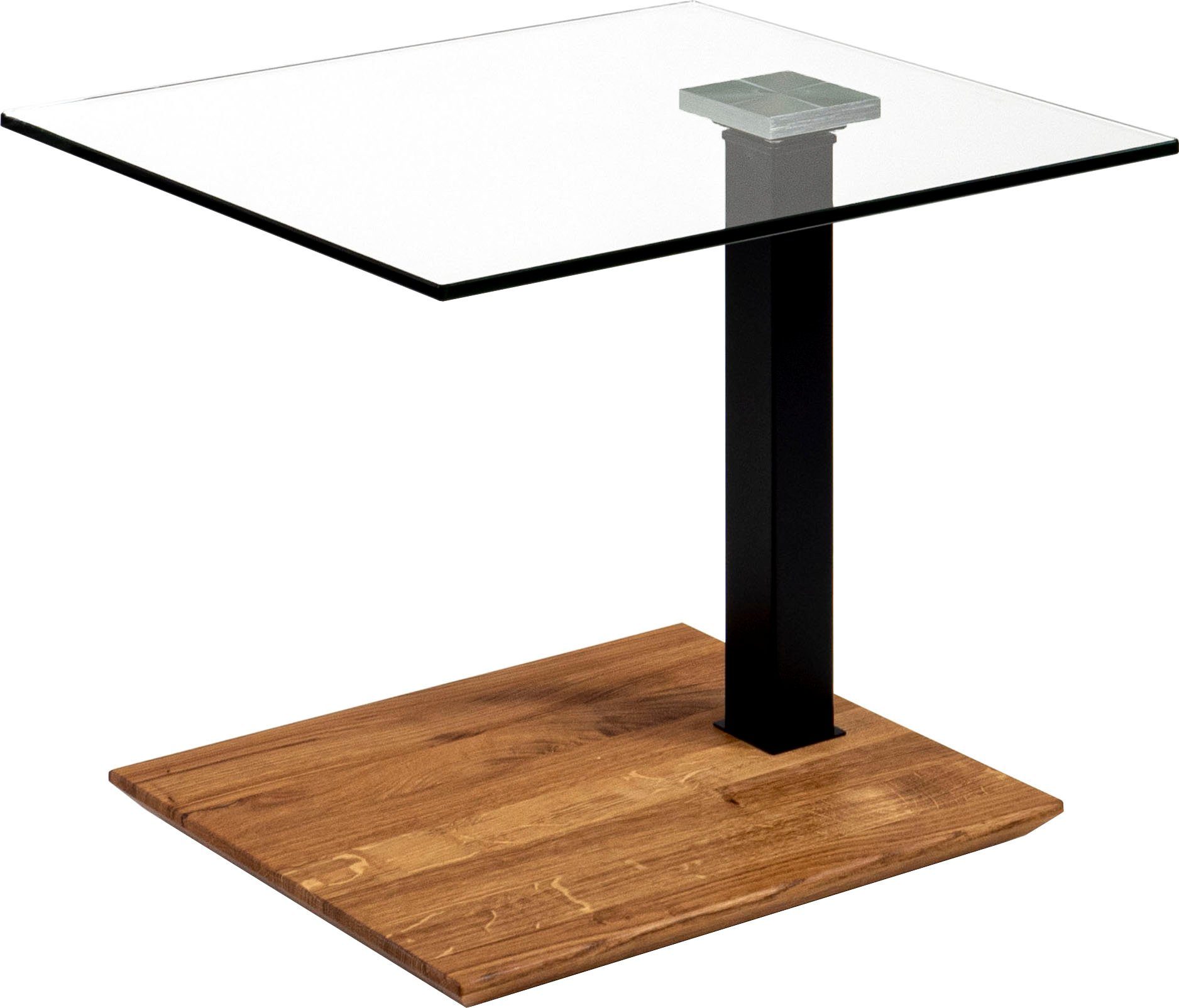 Vierhaus Salontafel Plaat van glas, in hoogte verstelbaar door Ilse liftmechanisme: