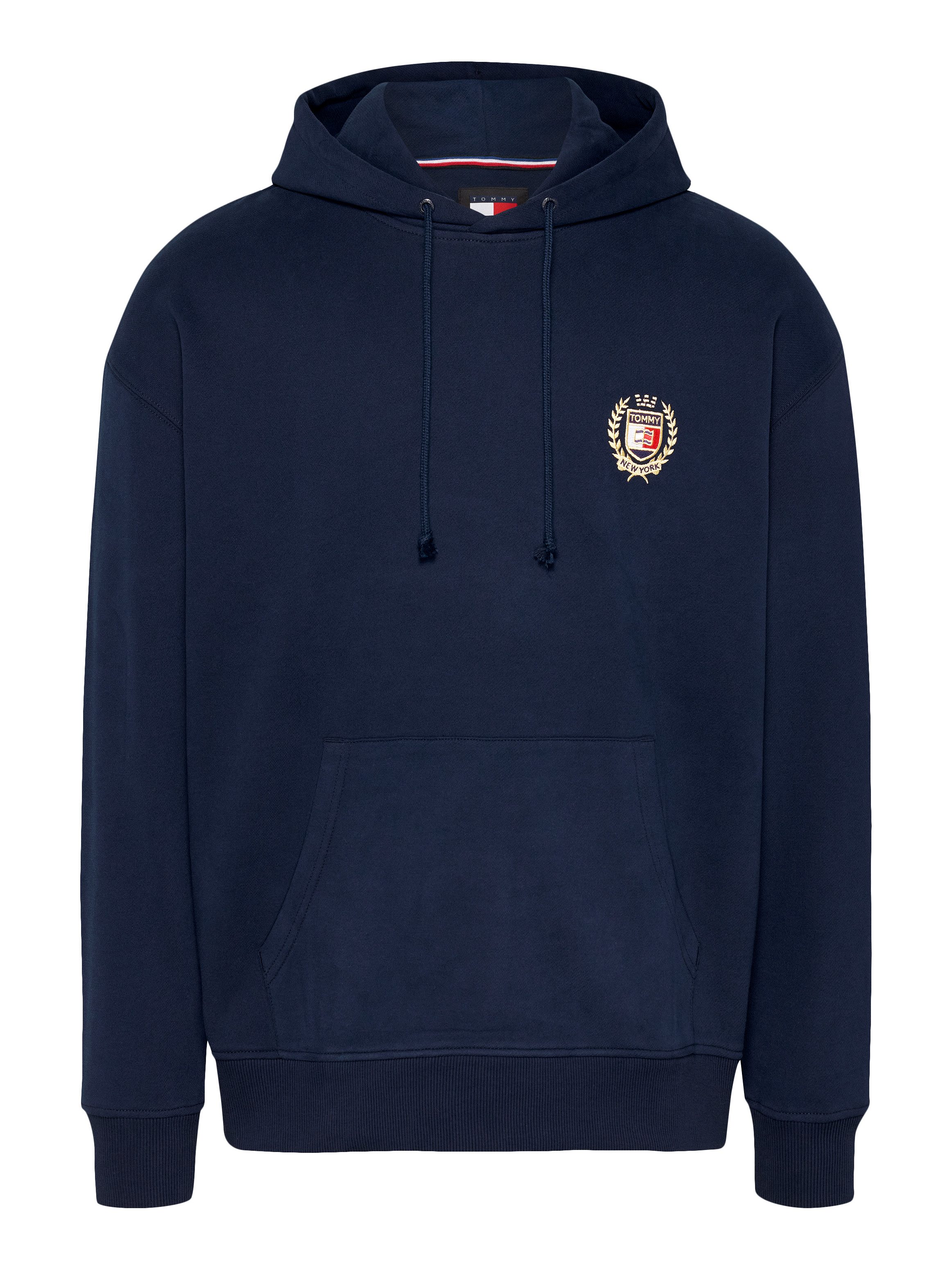 TOMMY JEANS Sweatshirt TJM REG TJ FLAG CREST HOOD EXT geborduurd merkembleem op borsthoogte