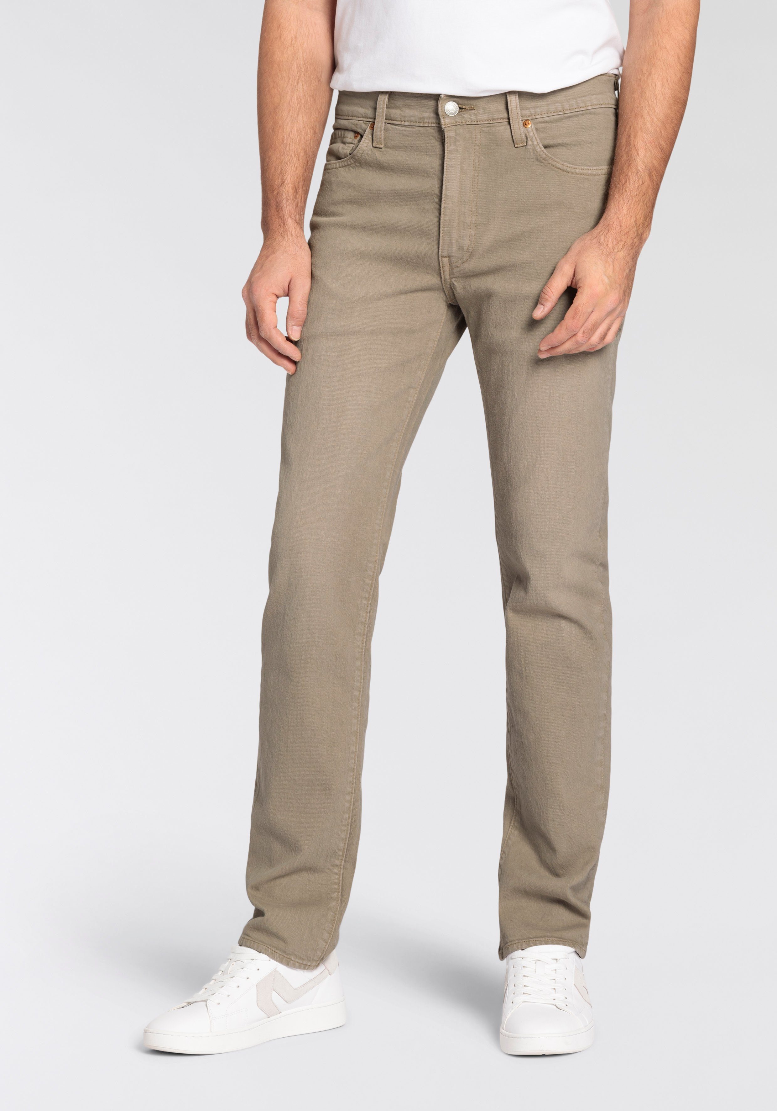 Levi's Slim fit jeans 511 SLIM met een grote logo-badge heren slim fit jeans maat 36 bruin