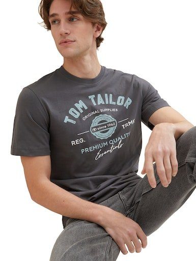 Tom Tailor T-shirt met grote logo-frontprint