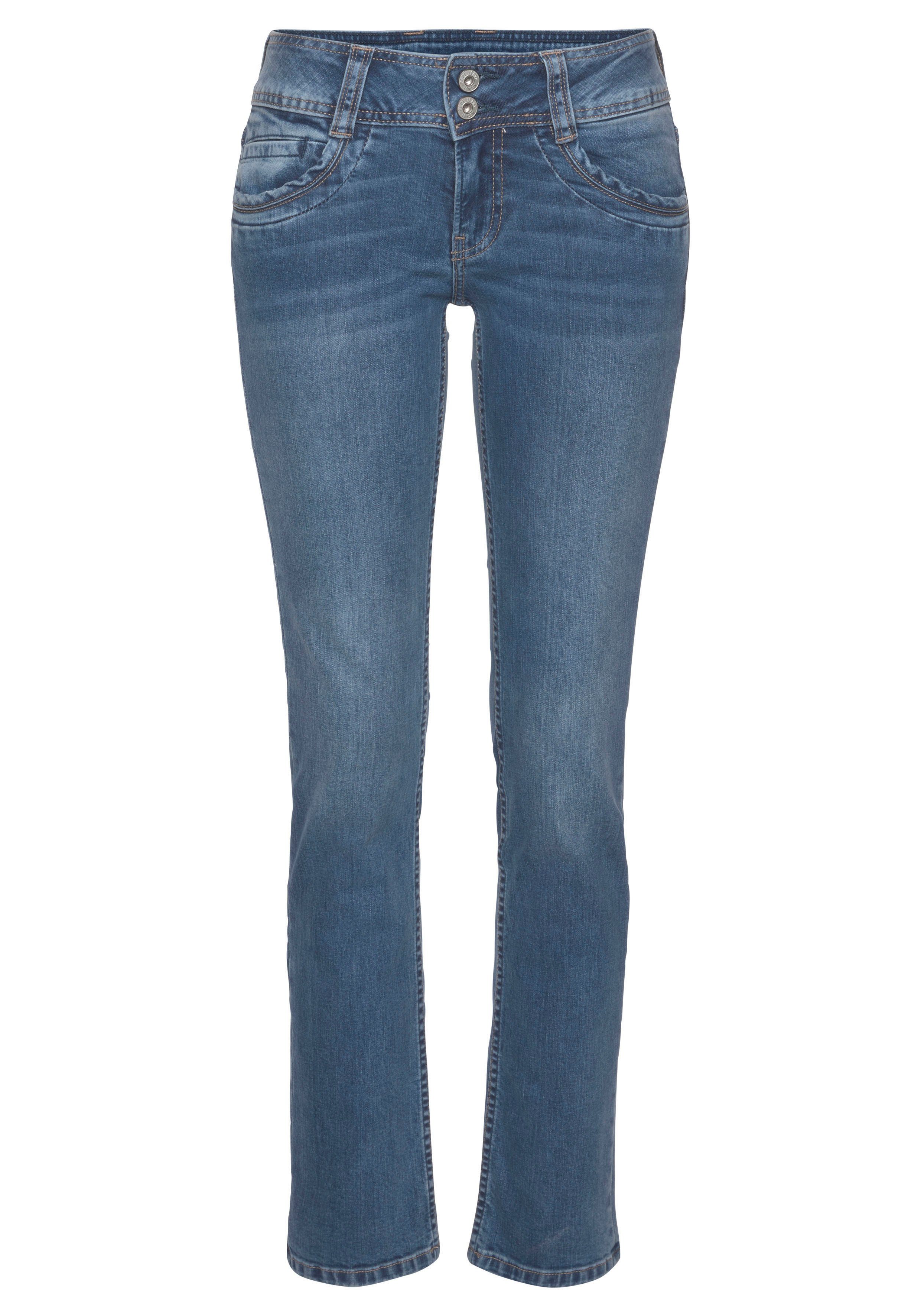 Pepe Jeans Straight jeans GEN in mooie kwaliteit met rechte pijpen en dubbele knoop