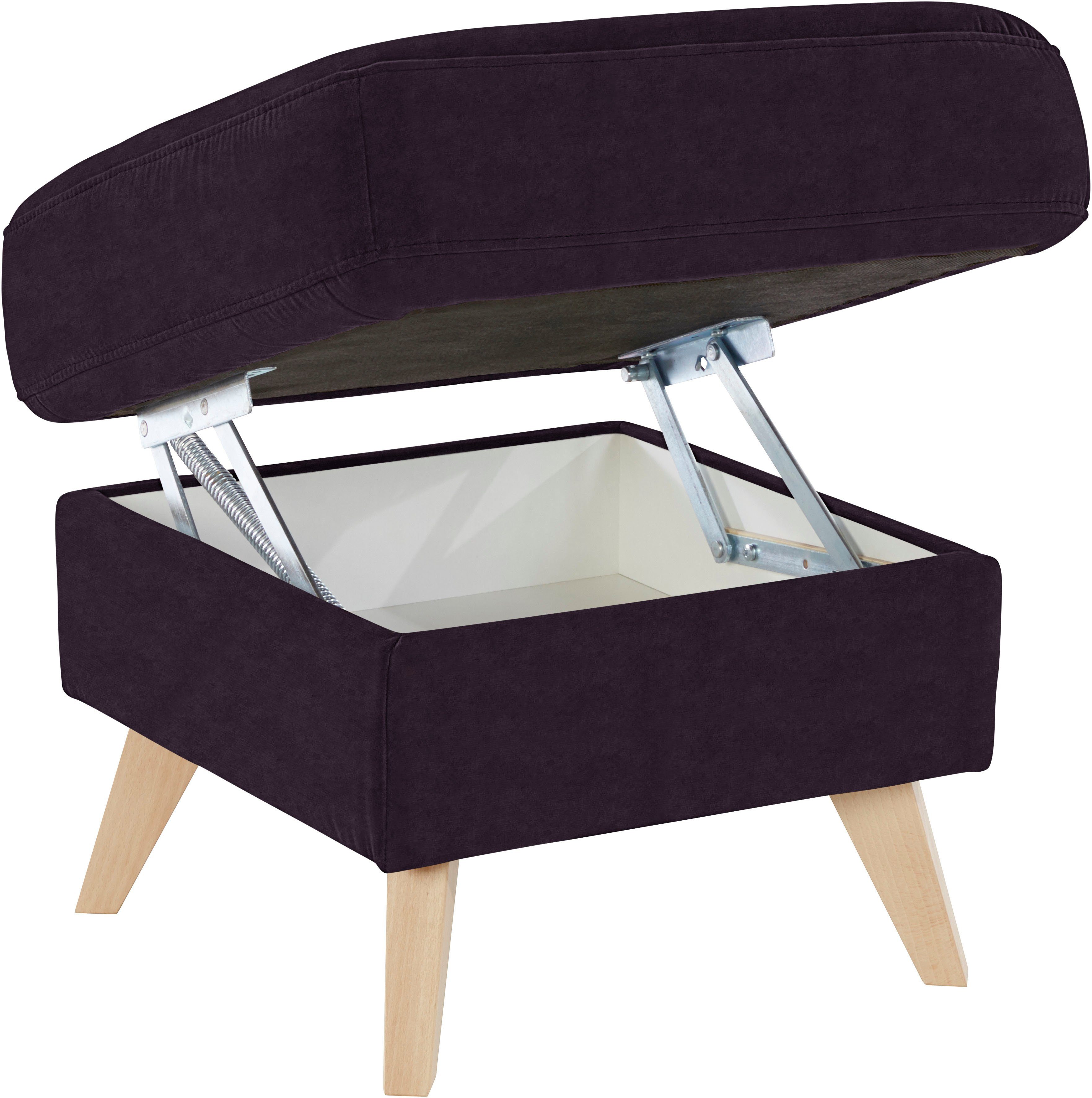 exxpo - sofa fashion Hocker Nappa met praktische opbergruimte onder de zitting
