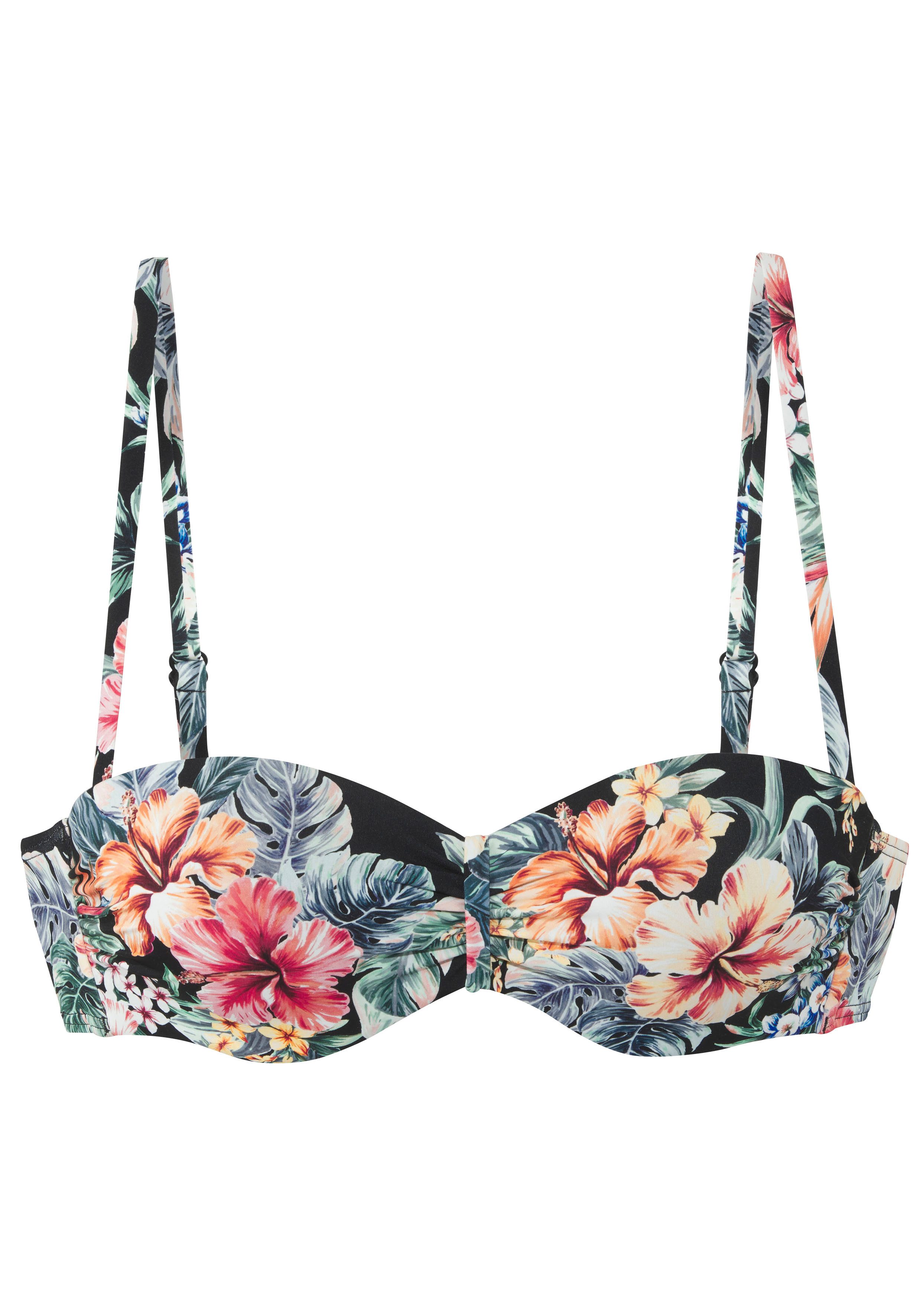 Lascana Beugelbandeau bikinitop Salsa met mooie bloemenprint