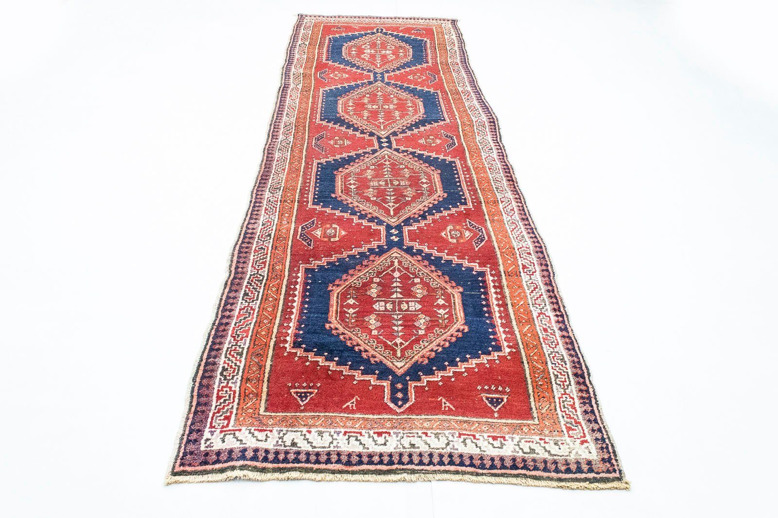 morgenland Wollen kleed Heriz vloerkleed met de hand geknoopt blauw handgeknoopt