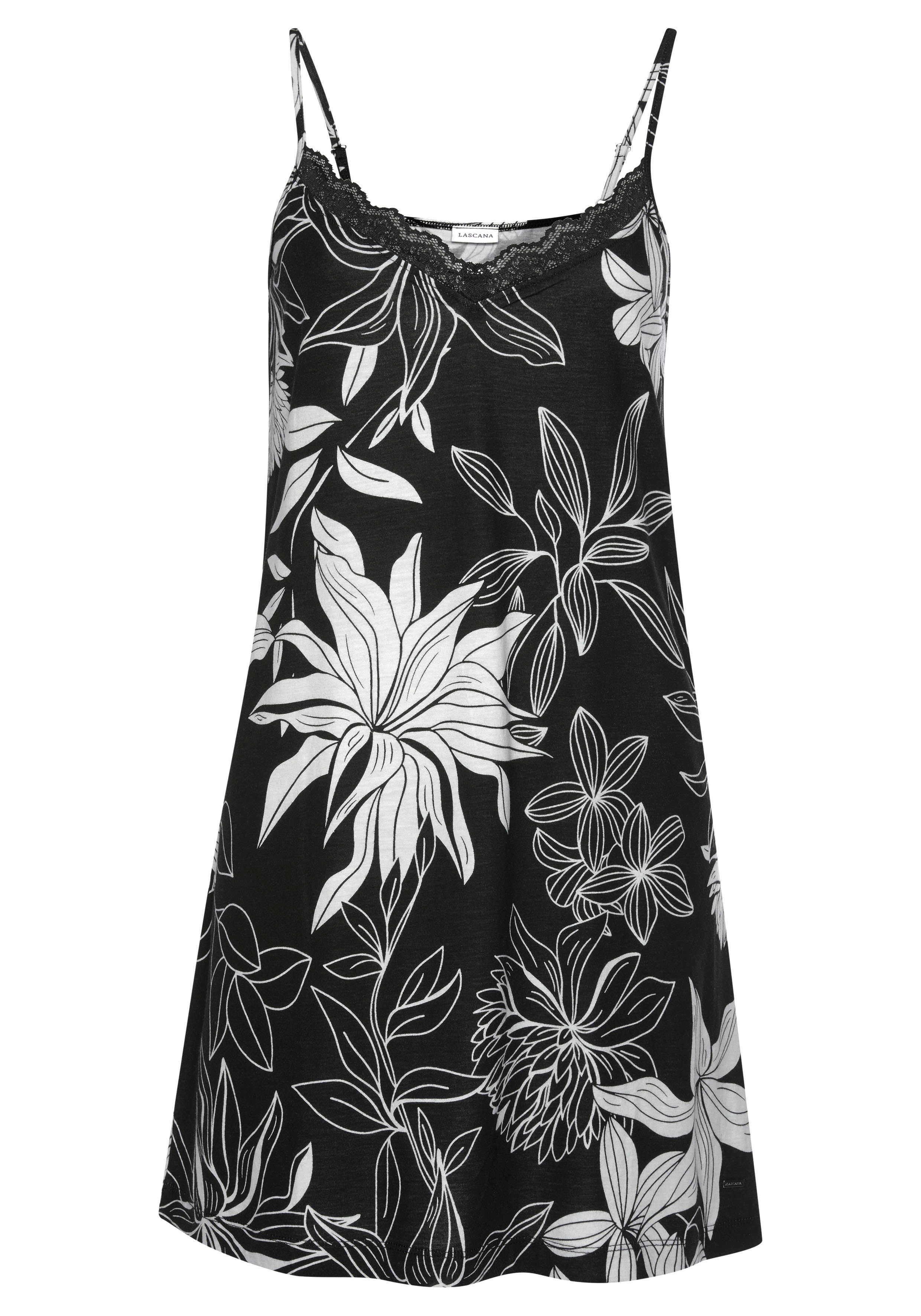 Lascana Negligé met bloemenprint