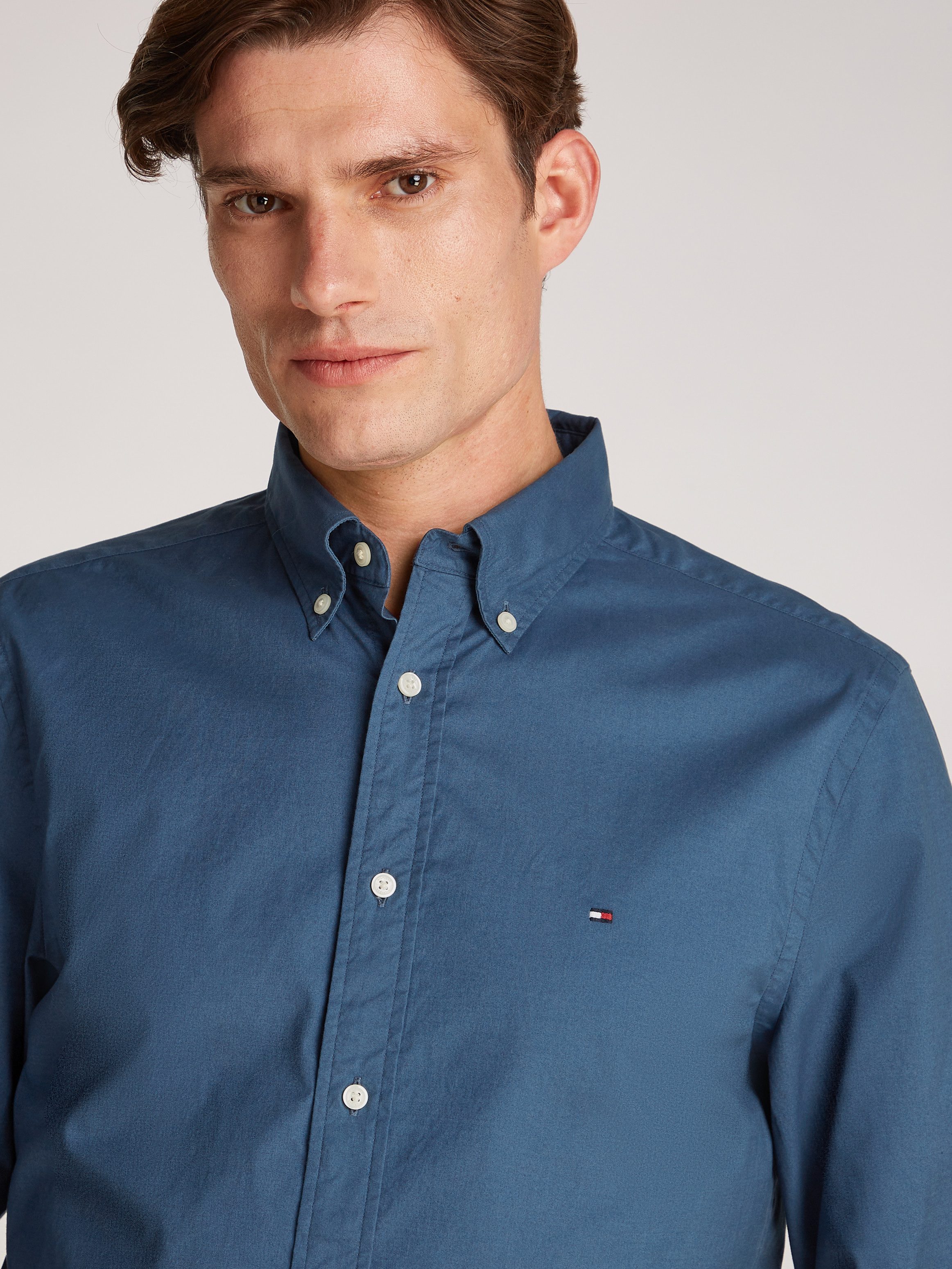Tommy Hilfiger Businessoverhemd FLEX POPLIN SOLID RF SHIRT 1