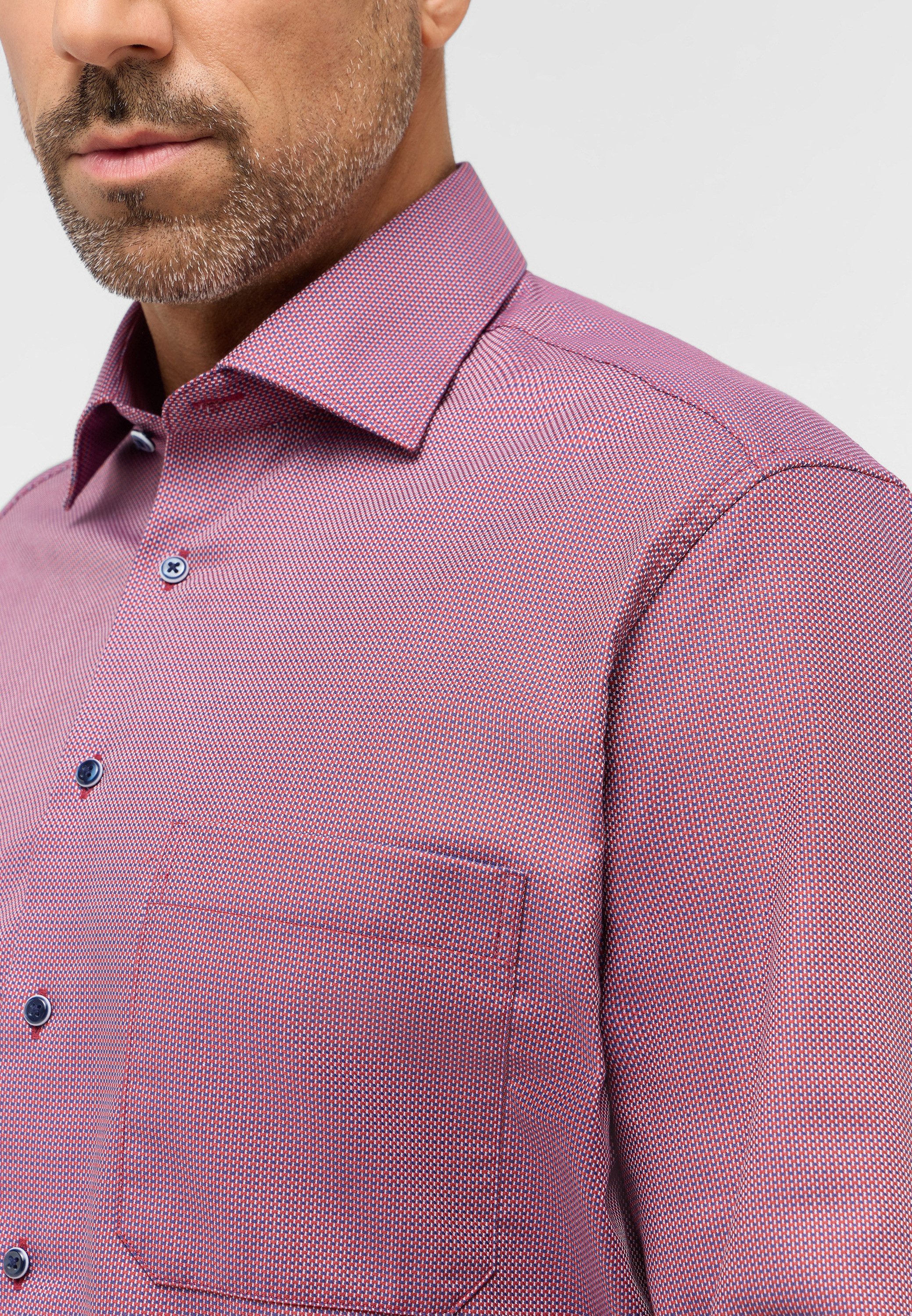 Eterna Overhemd met lange mouwen Comfort fit NON IRON (strijkvrij)
