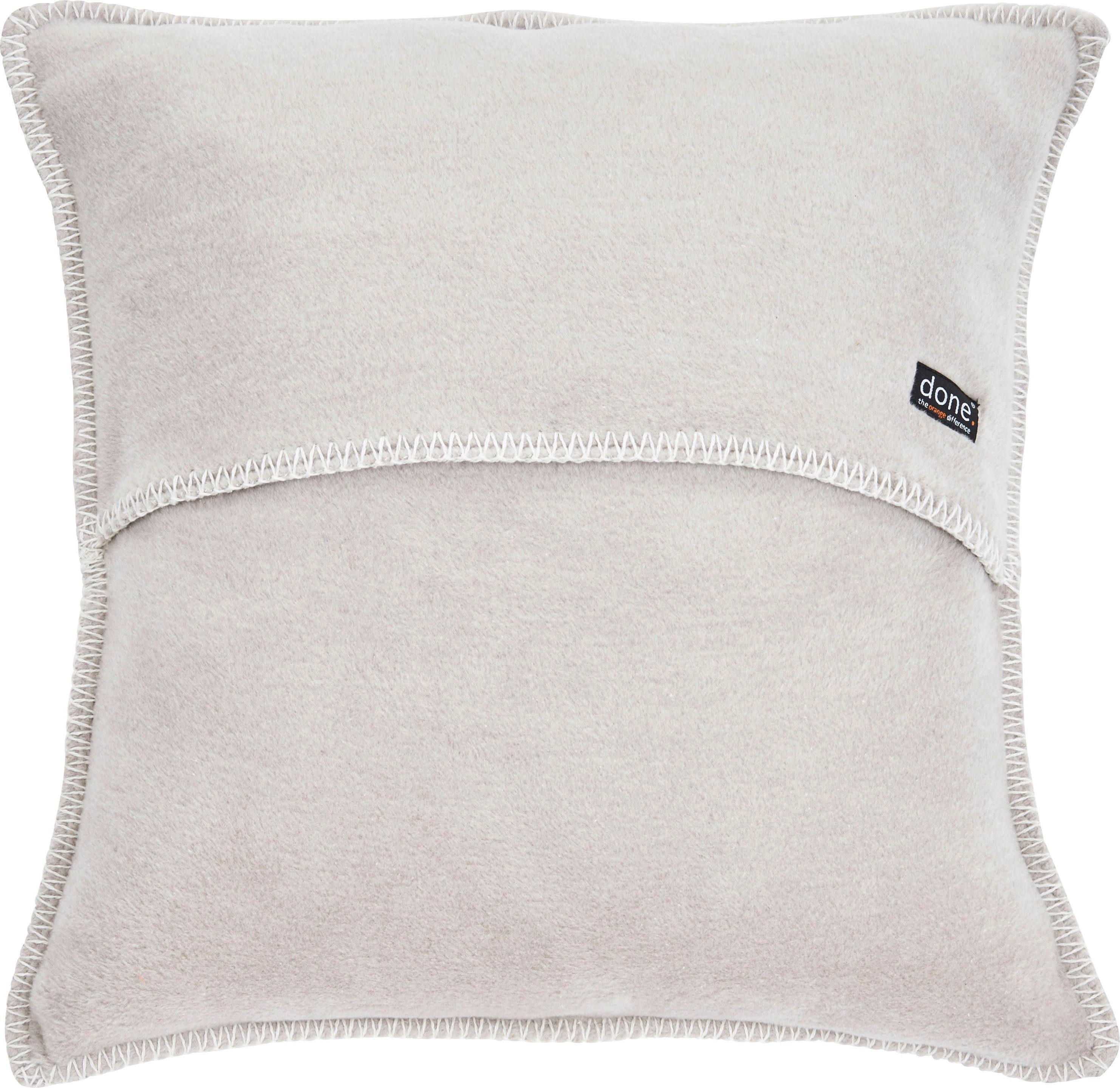 done.® Sierkussen COZY unikleur, hotelsluiting, kussenovertrek zonder vulling(1 stuk)
