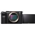 sony full-frame digitale camera ilce-7clb - alpha 7c e-mount met sel2860 fe 28–60 mm f4–5,6, 24,2 mp, 4k video, 7,5 cm (3 inch) touchscreen, realtime-af, 5-assige beeldstabilisatie, nfc, bluetooth zwart