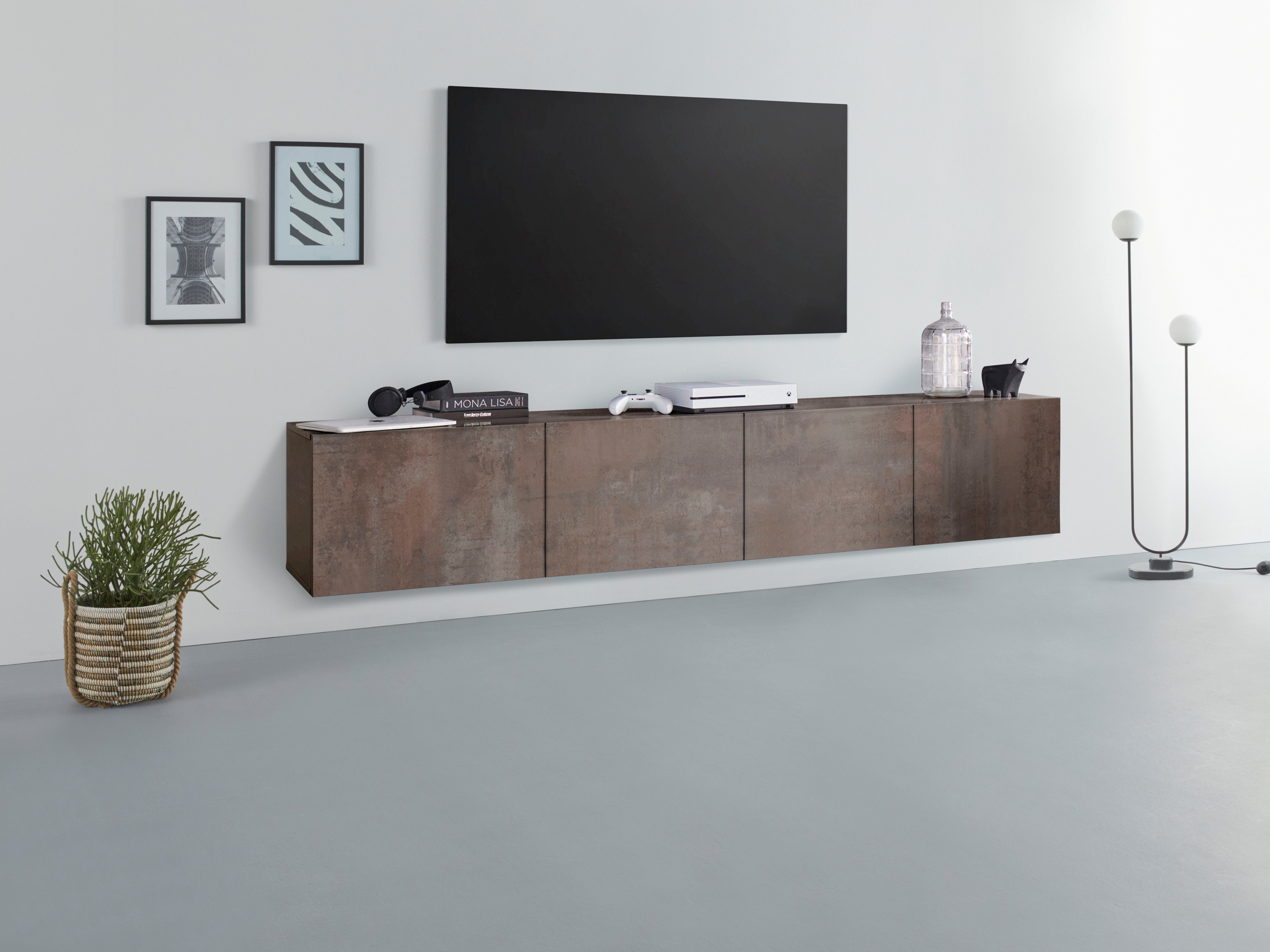 borchardt Möbel Tv-meubel Sophia Breedte 200 cm met 4 deuren, staand en hangend