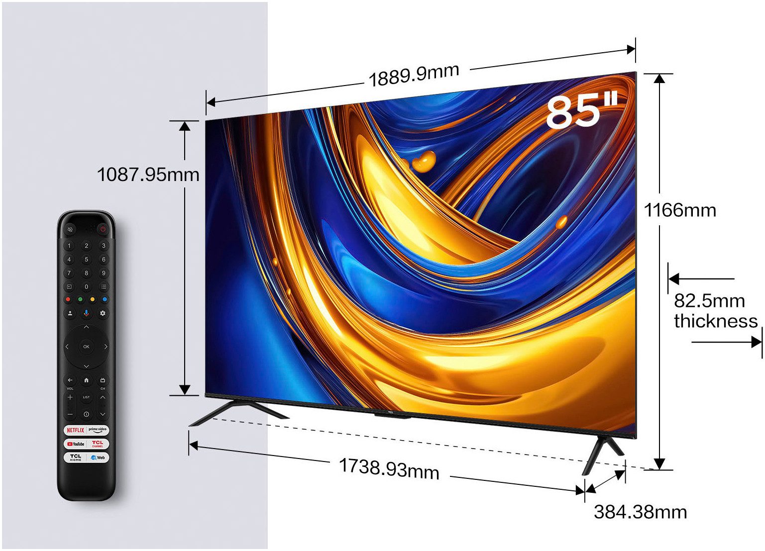 TCL Led-TV 85V6BX1, 215 cm / 85", 4K Ultra HD, Android TV - Google TV - Smart TV